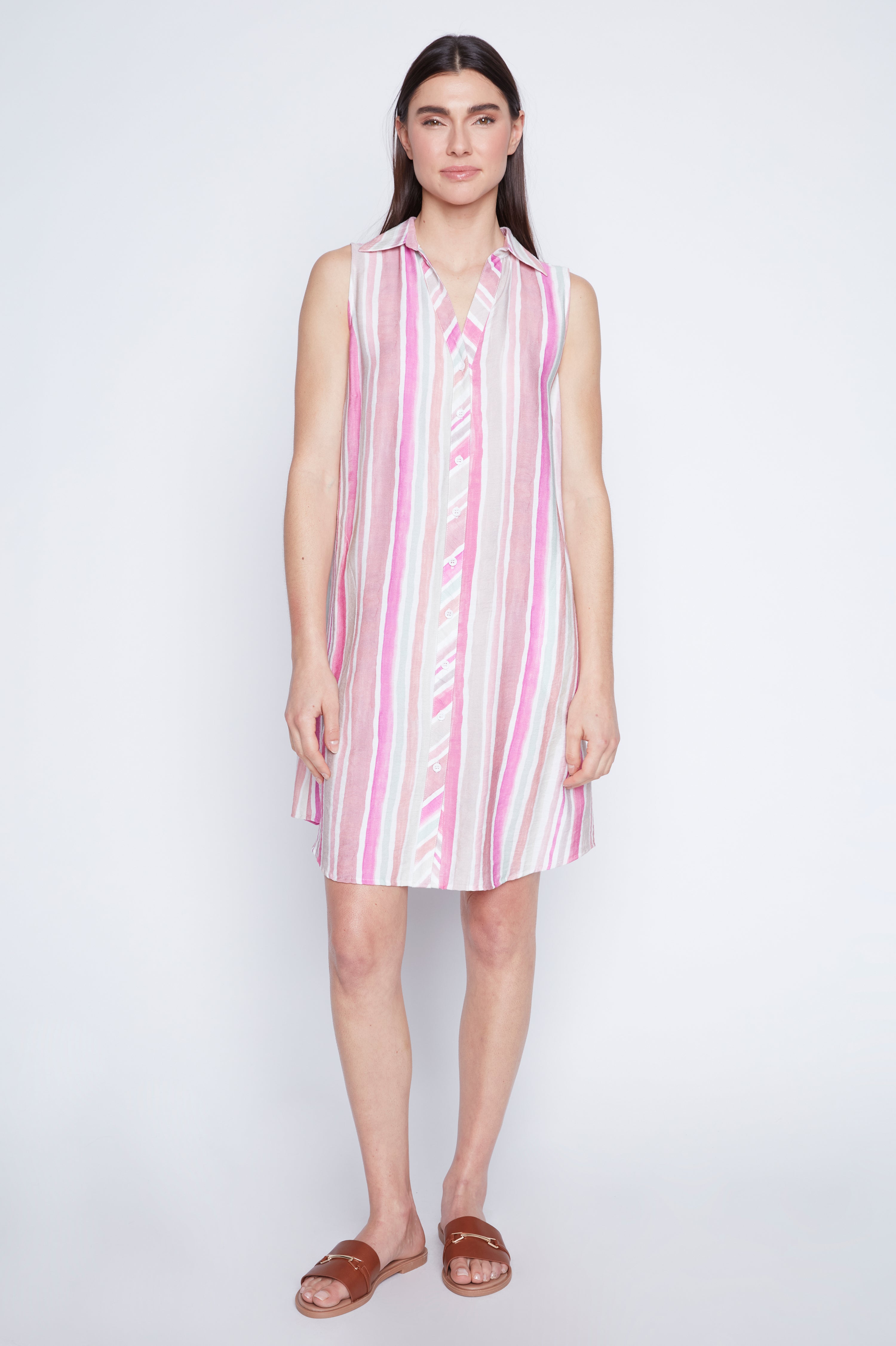 La robe chemise à rayures