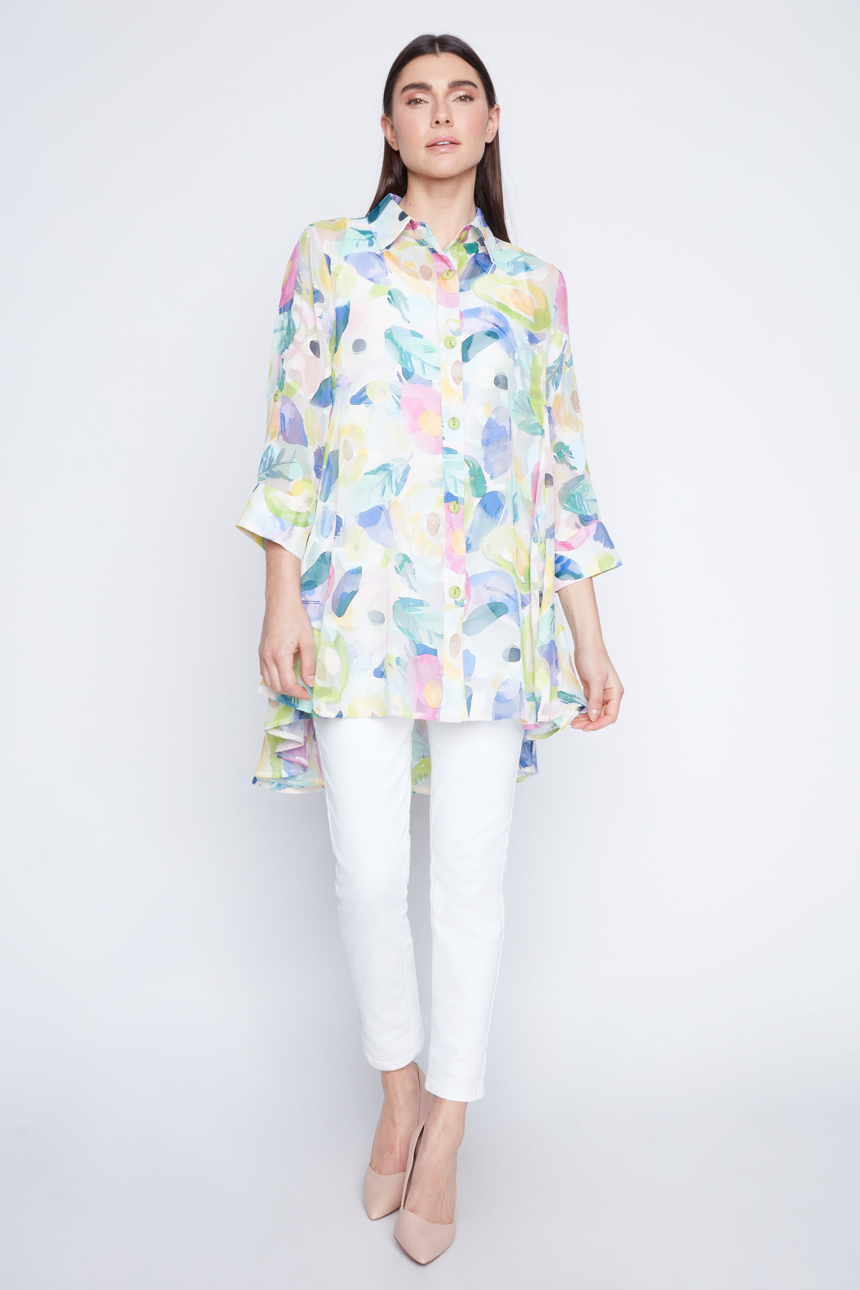 La blouse en mousseline à imprimé floral