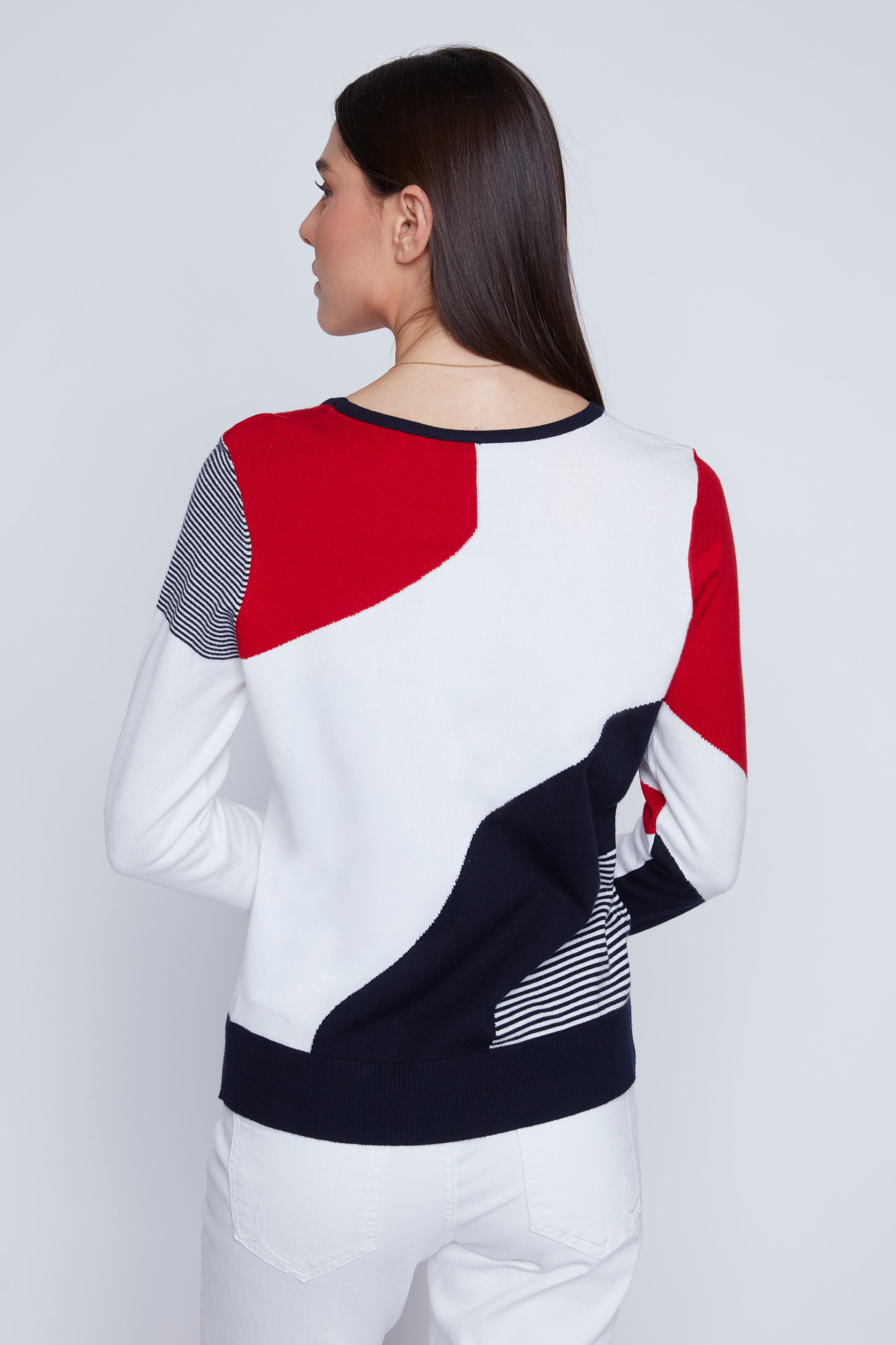 Color block nautical sweater