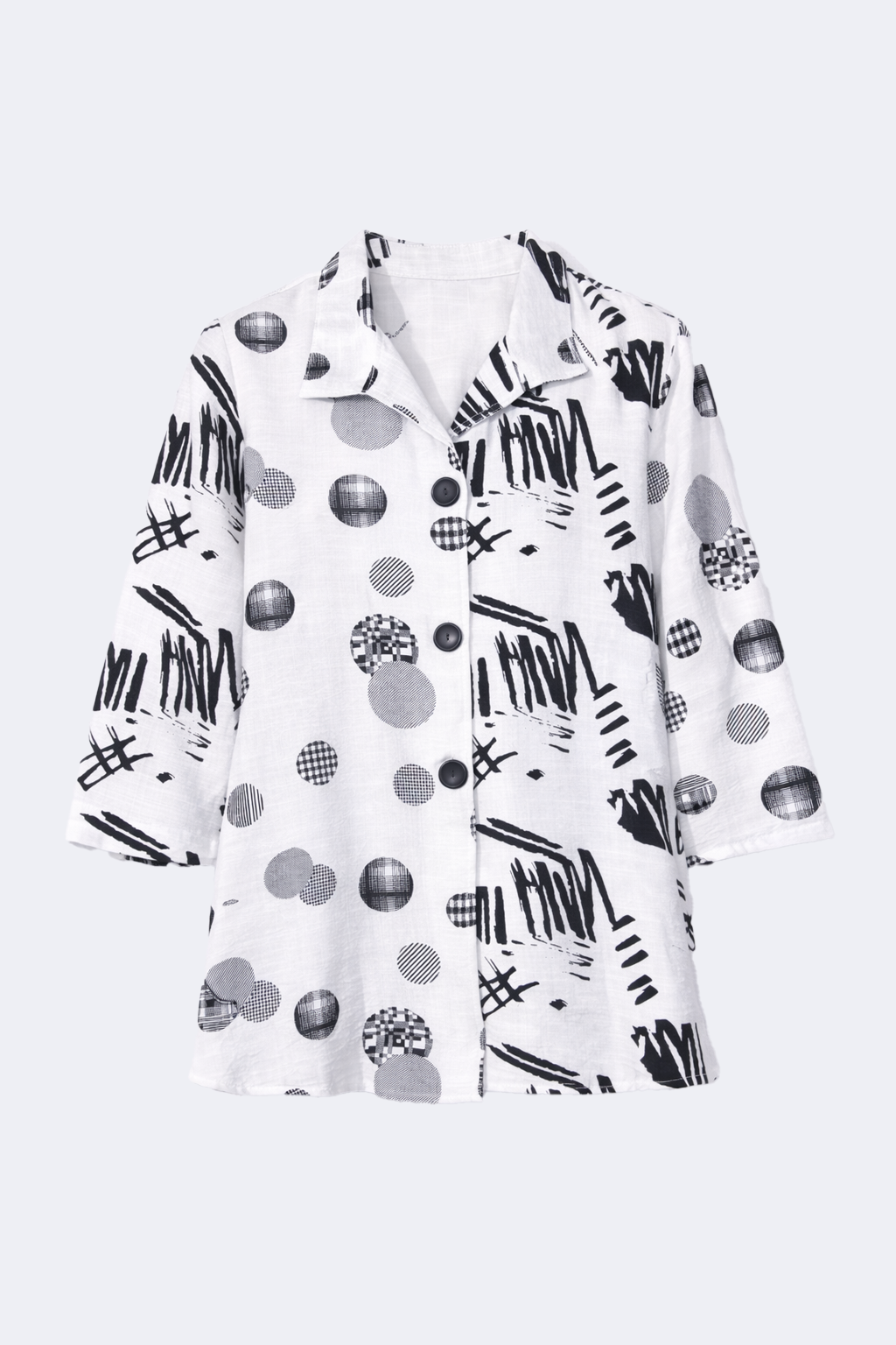 La blouse imprimée coupe trapèze