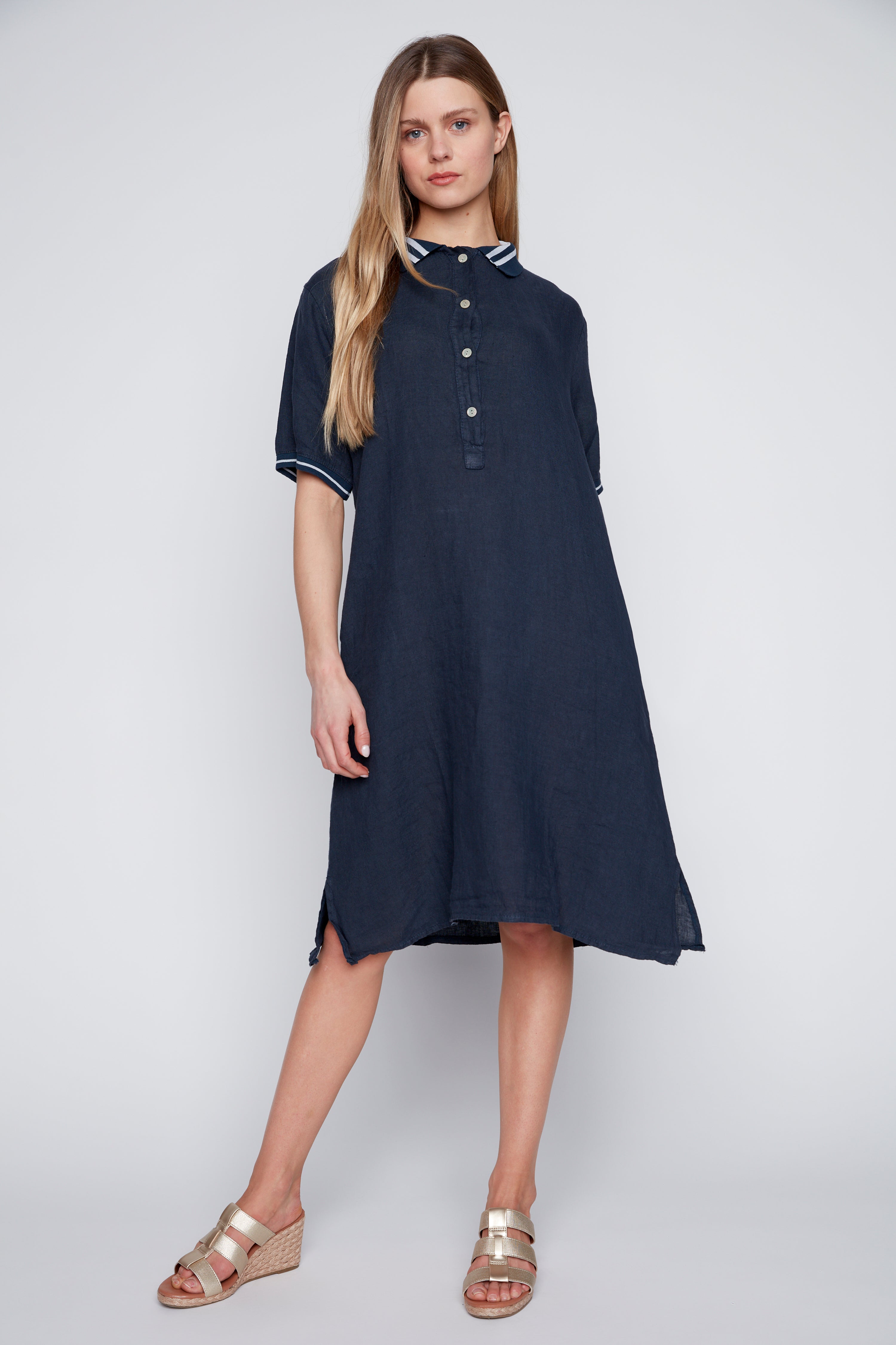 Linen polo dress