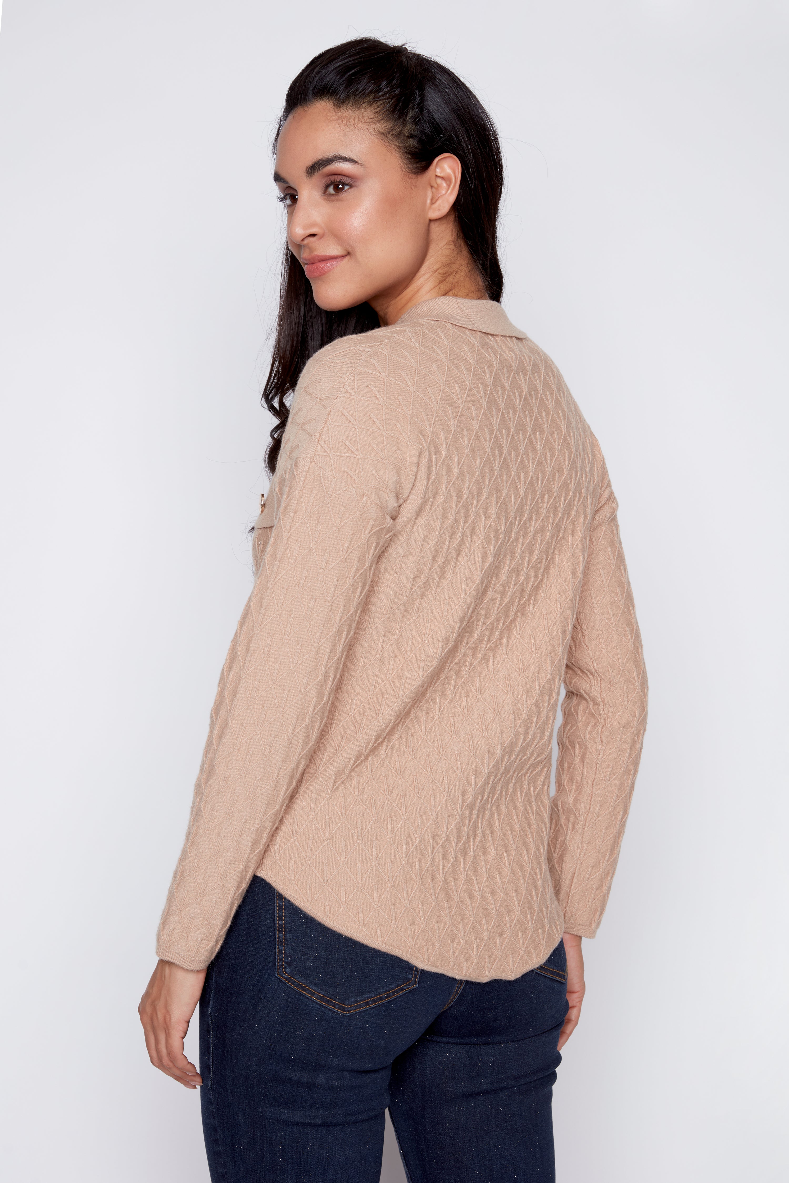 Embossed shacket