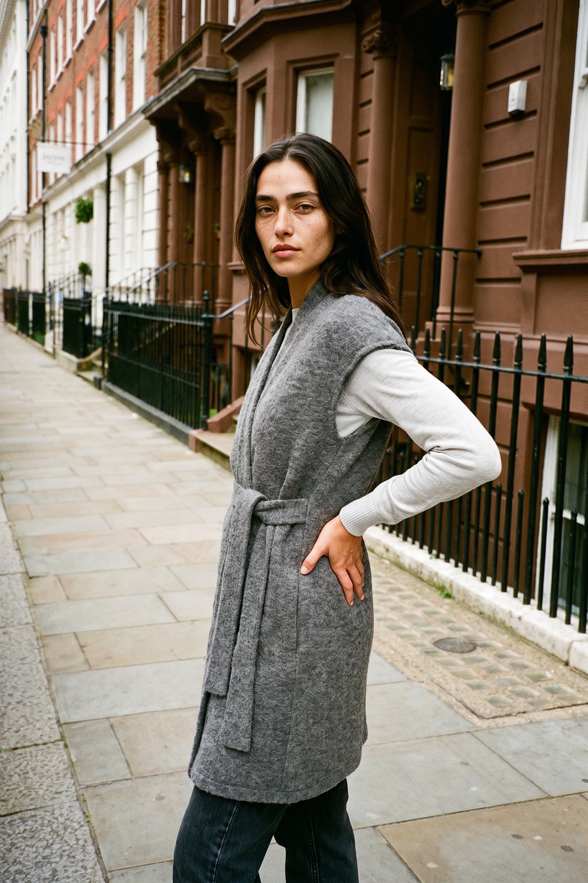 Belted Sweater Vest