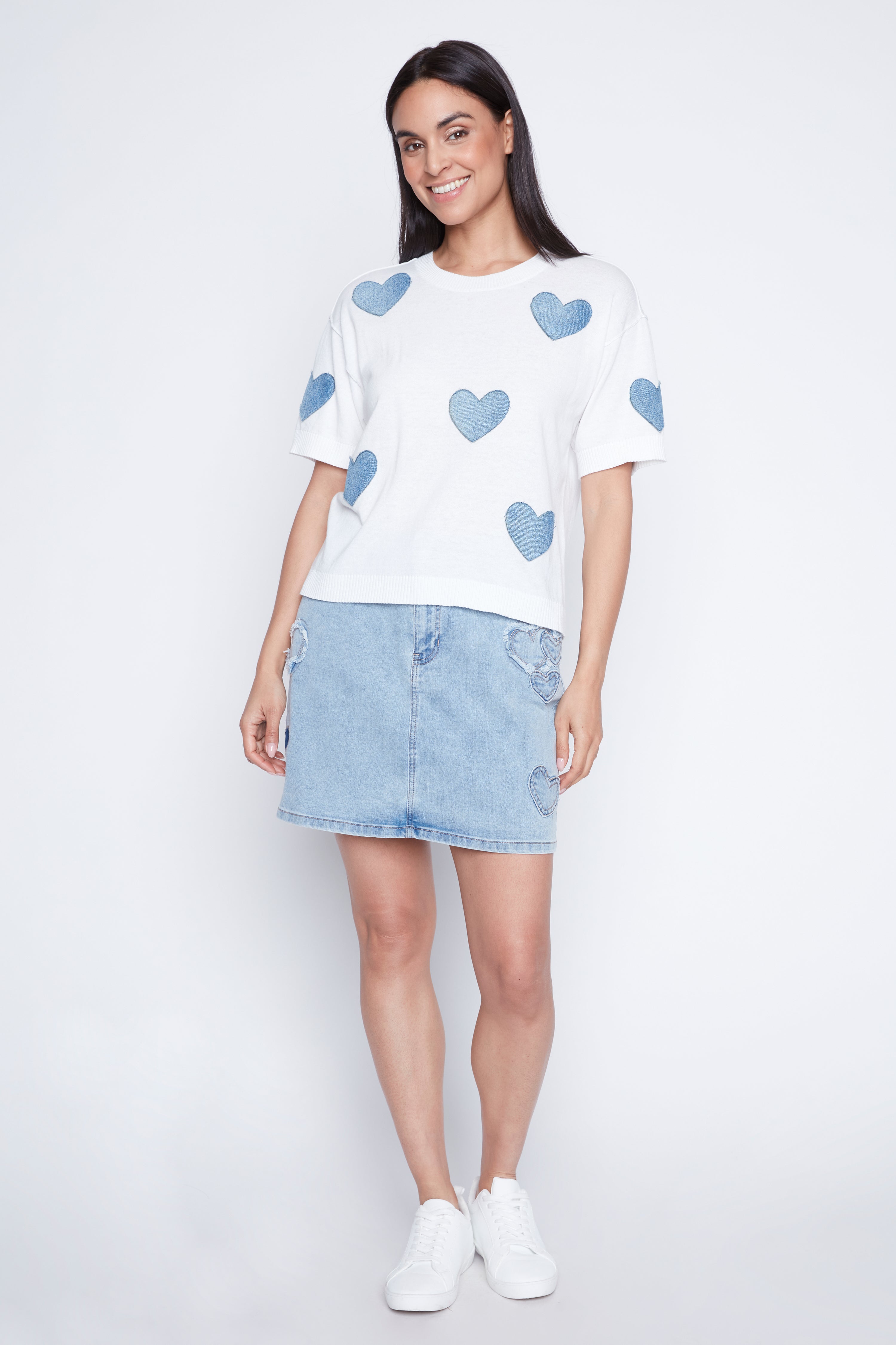 Heart design sweater