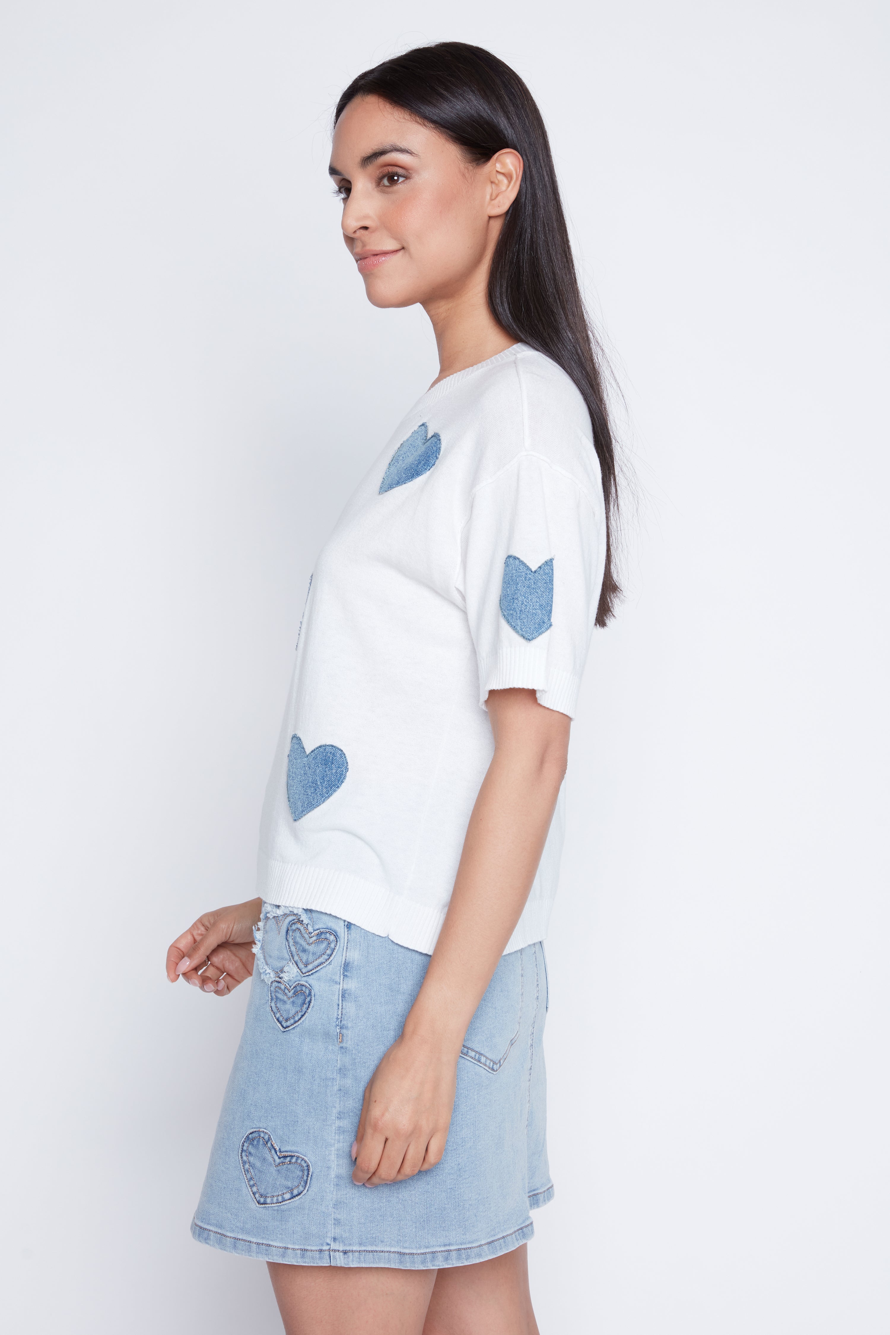Heart design sweater