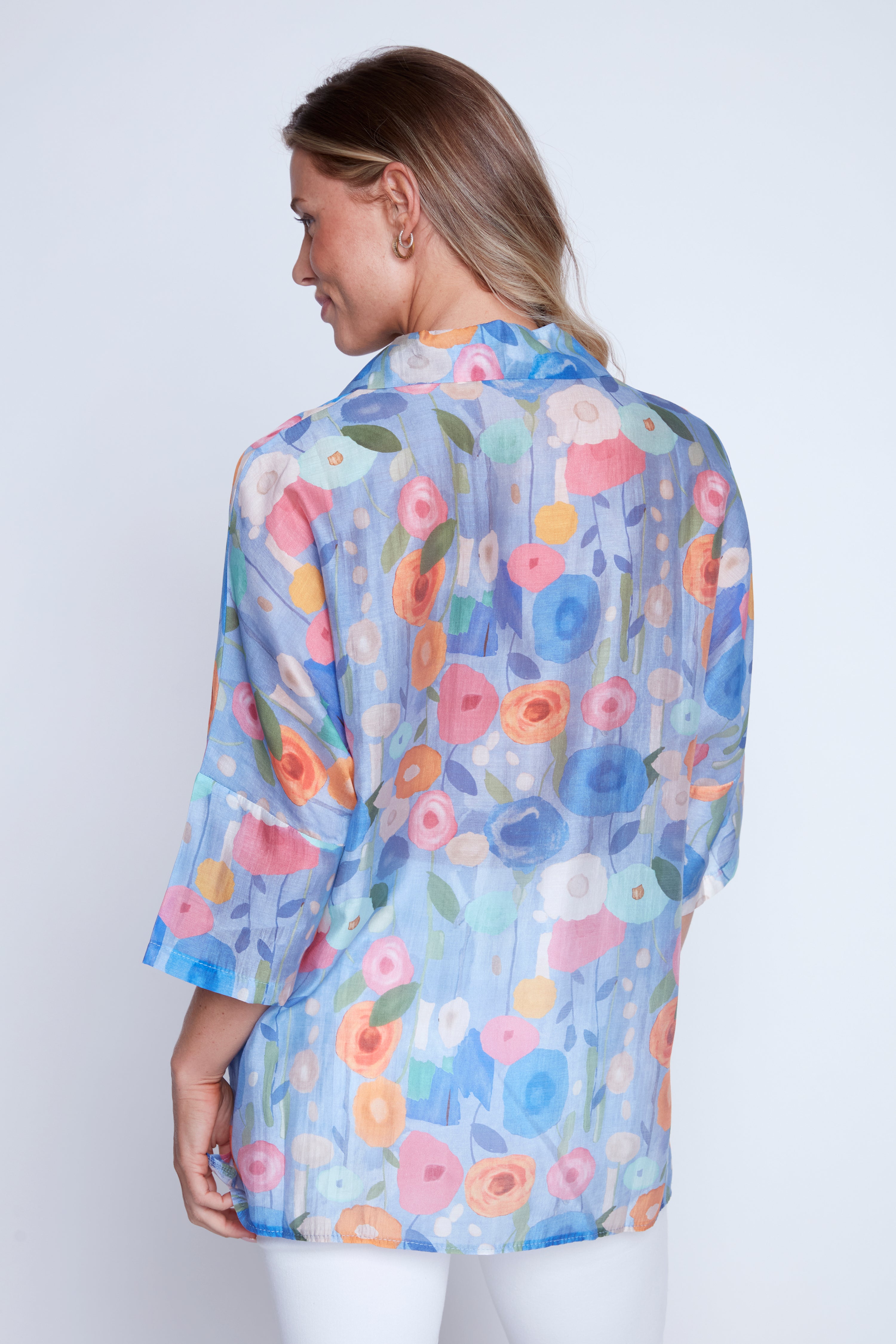 Colorful floral blouse