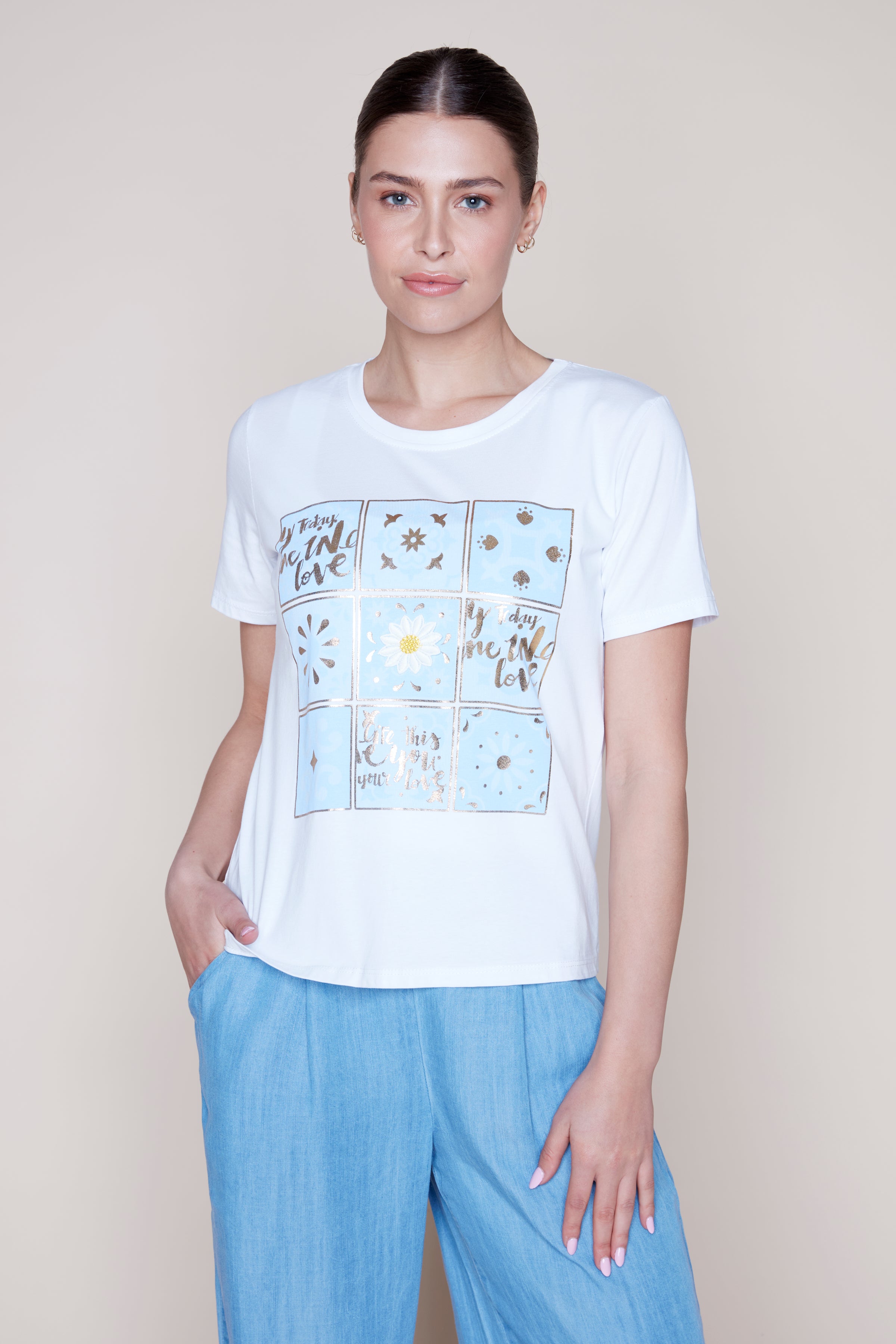 Window pane design t-shirt