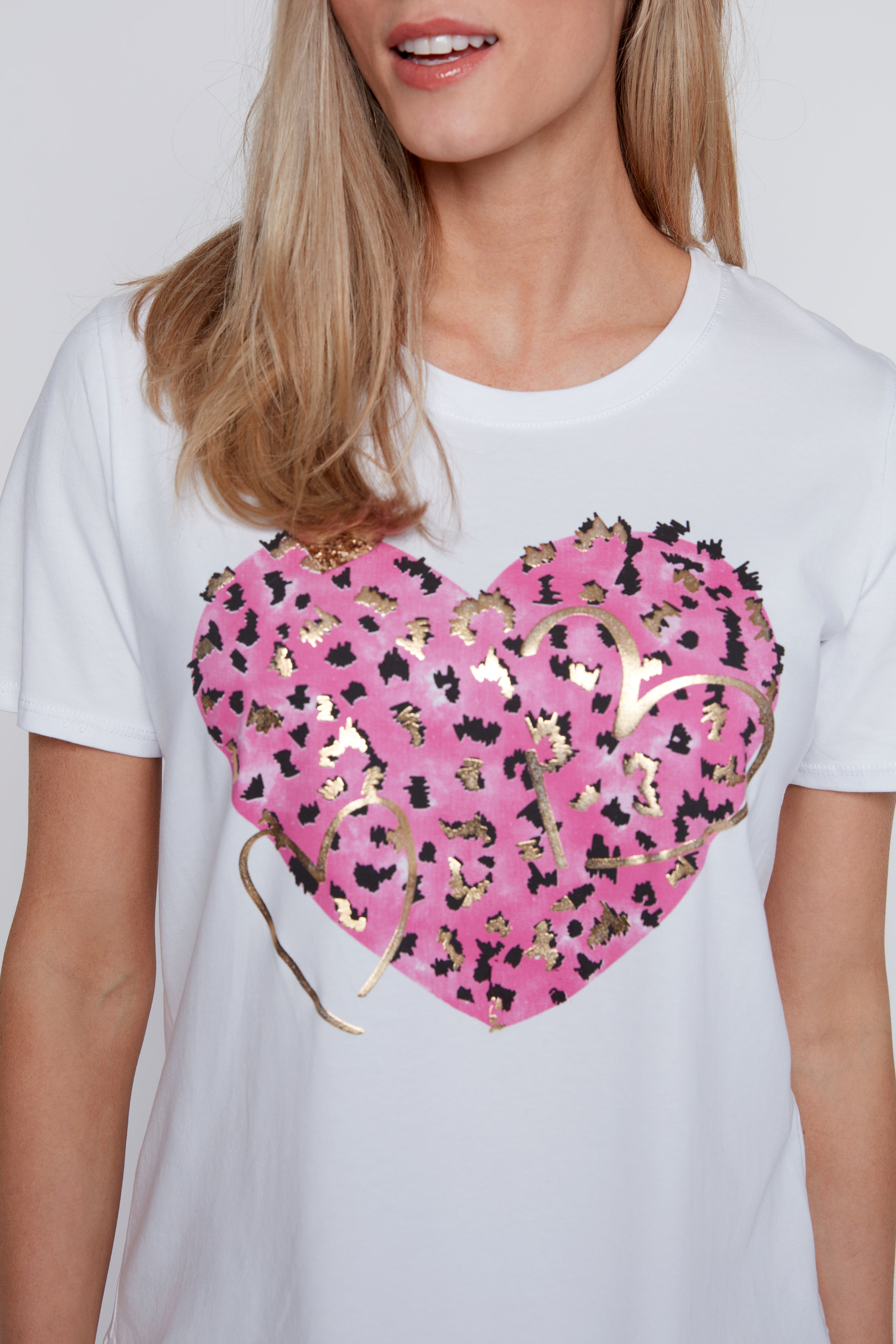 Heart print t-shirt