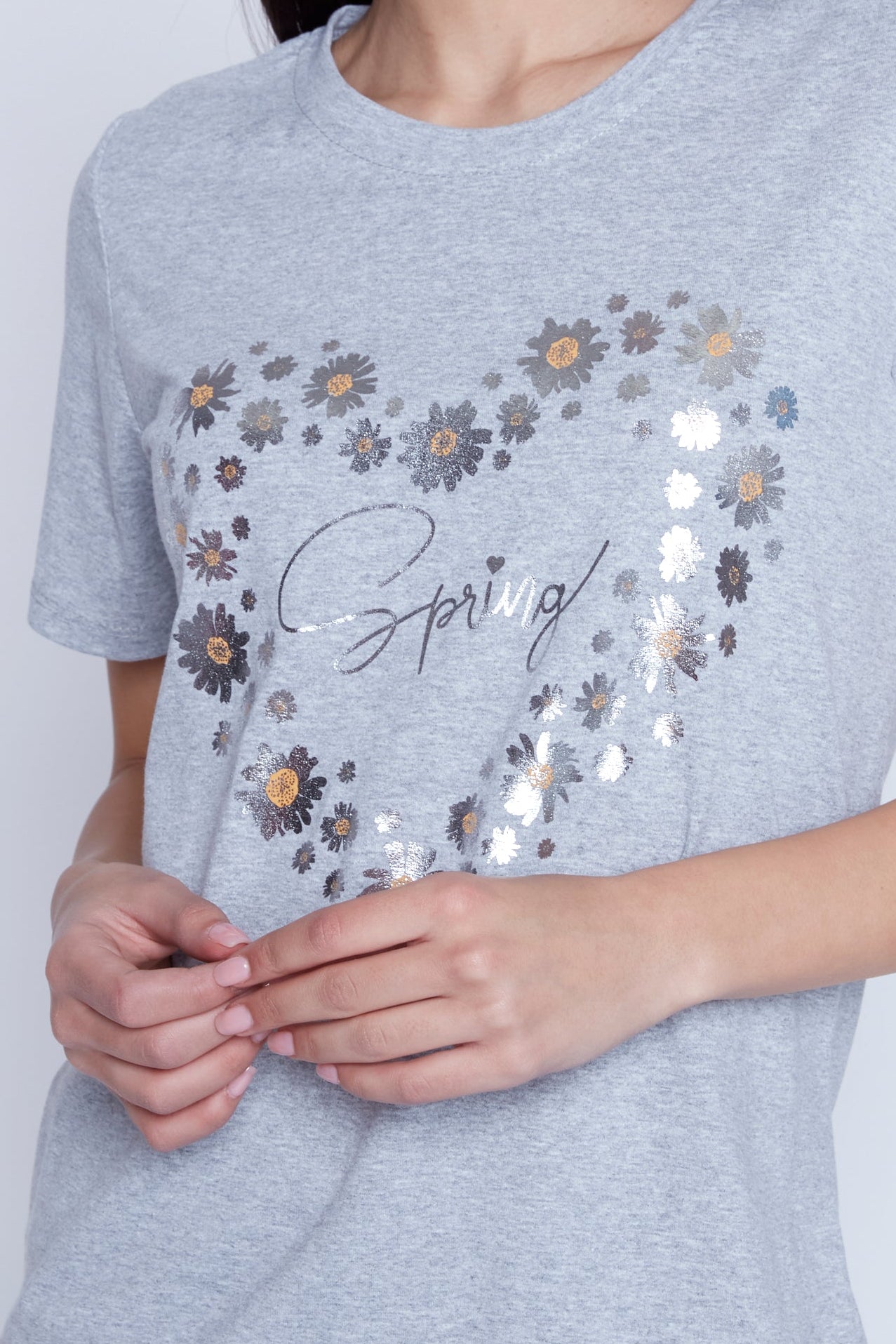 Spring floral heart t-shirt