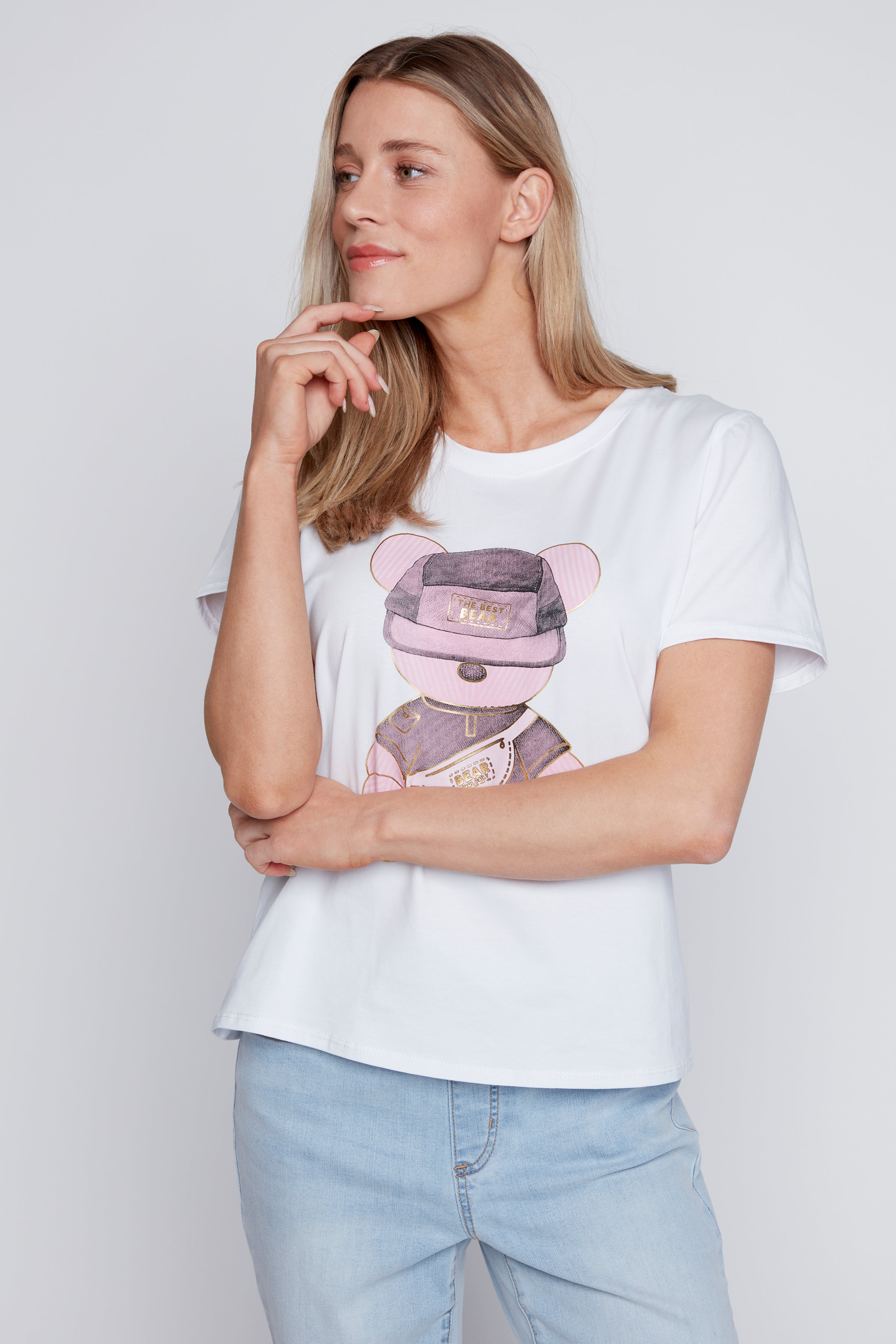 Bear print t-shirt