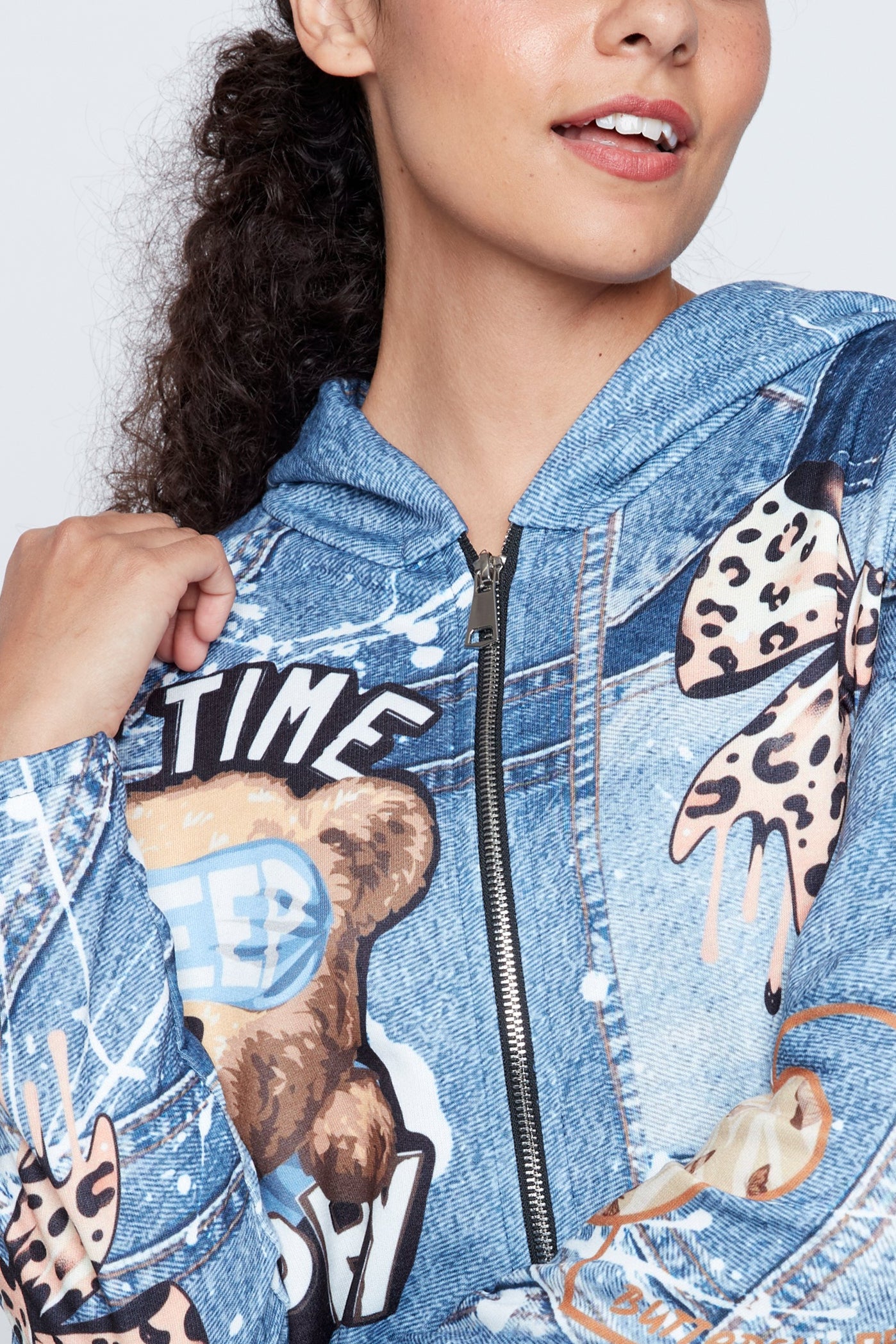 Teddy bear graphic jacket