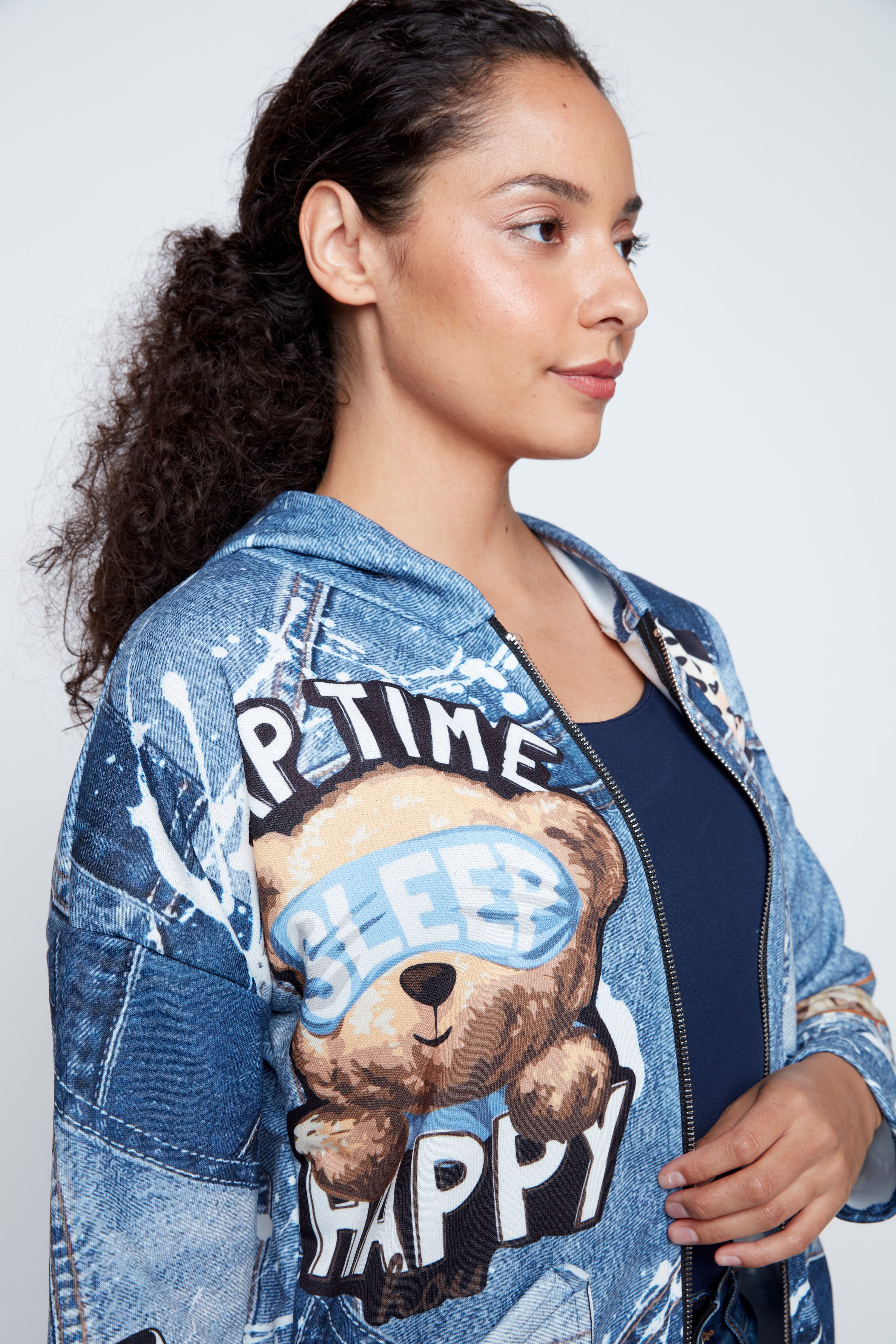 Teddy bear graphic jacket
