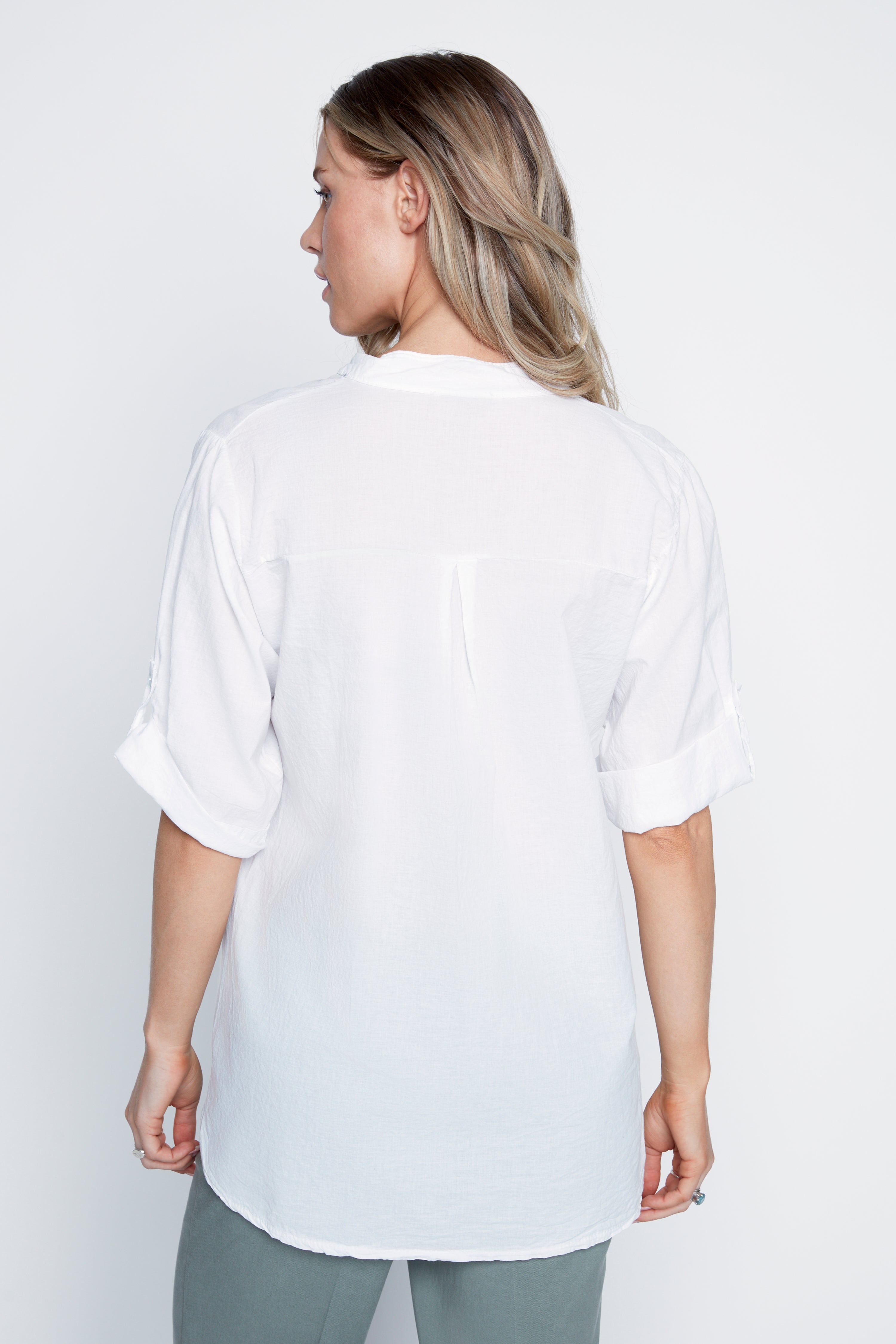 Screen print cotton blouse