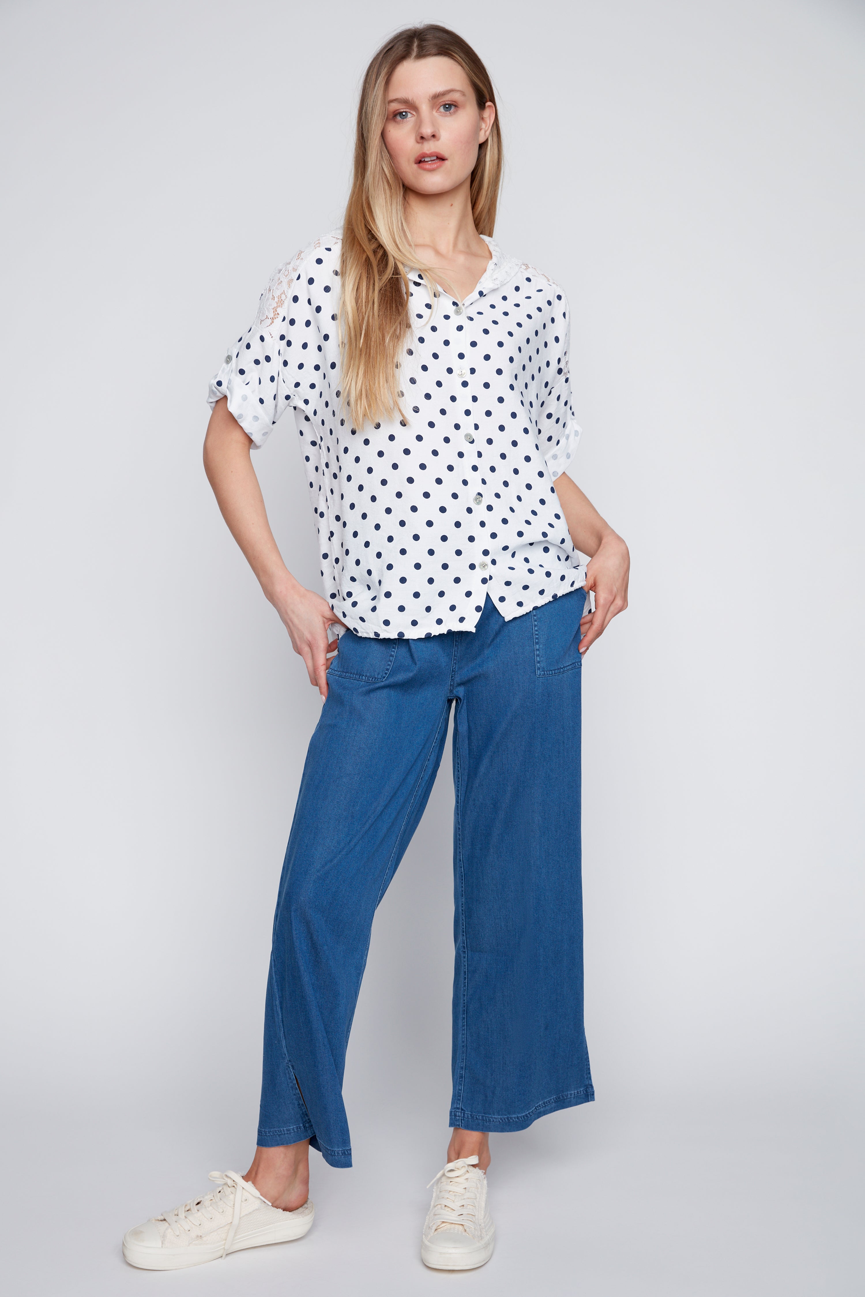 Dot print blouse