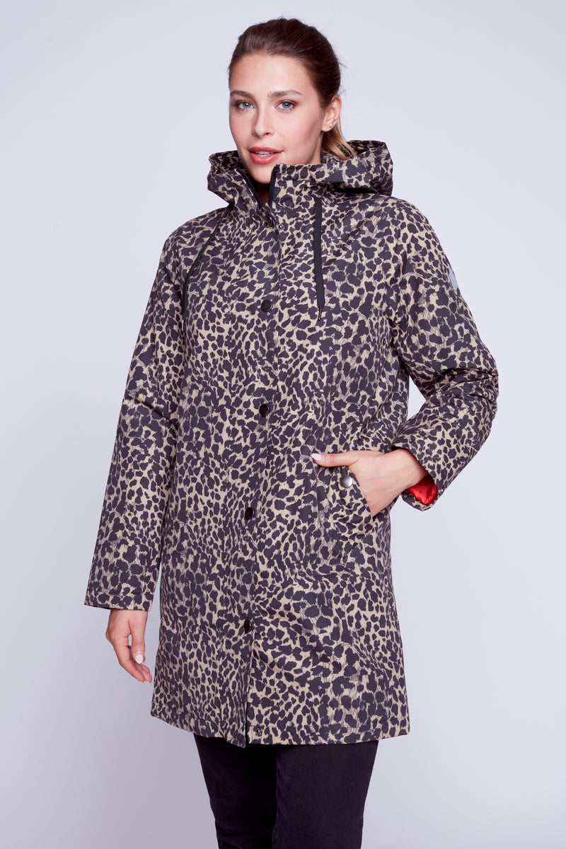 Animal print hooded jacket - Cazza Petite & Zacks