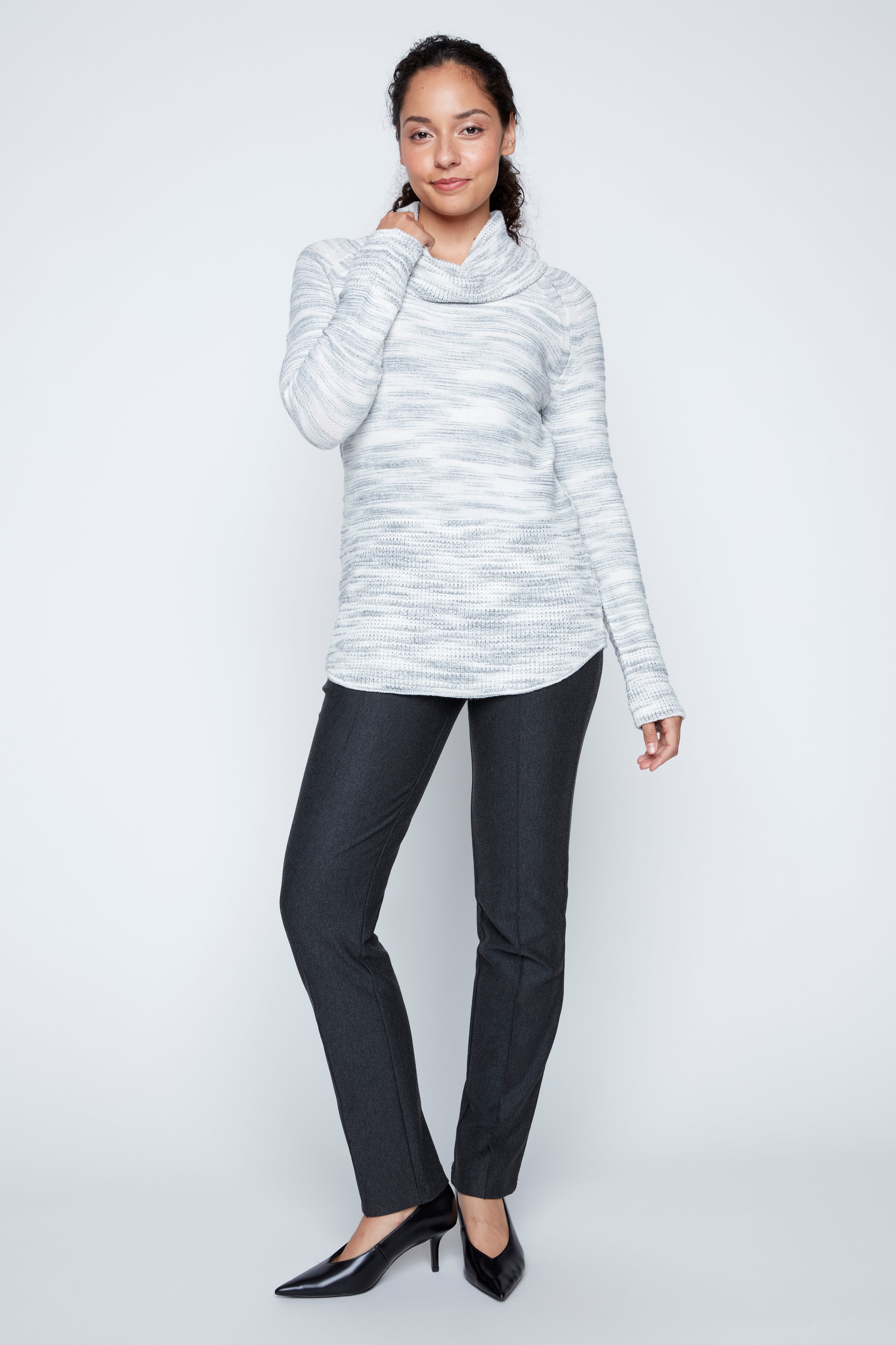 Space dye design sweater