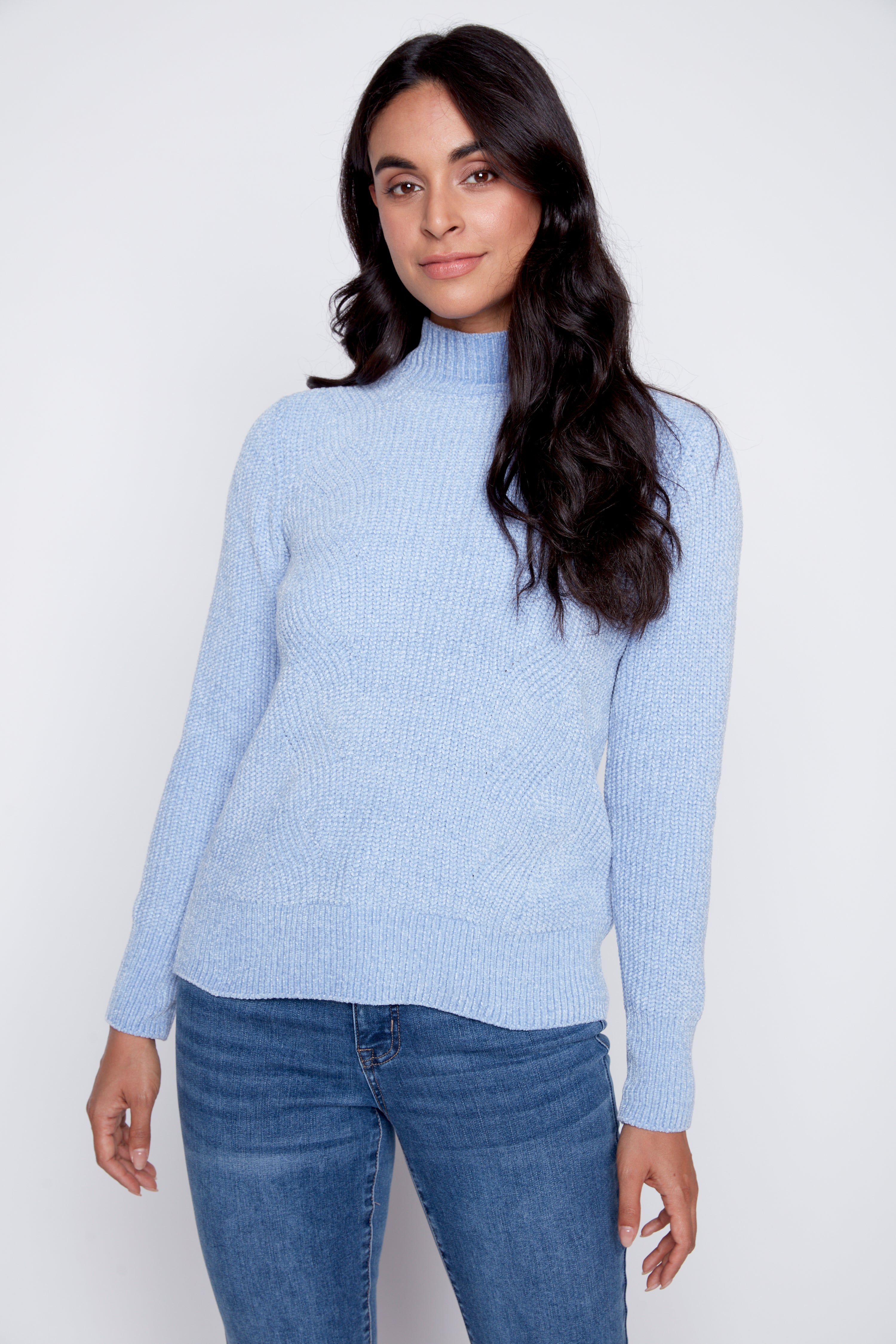 Solid chenille sweater