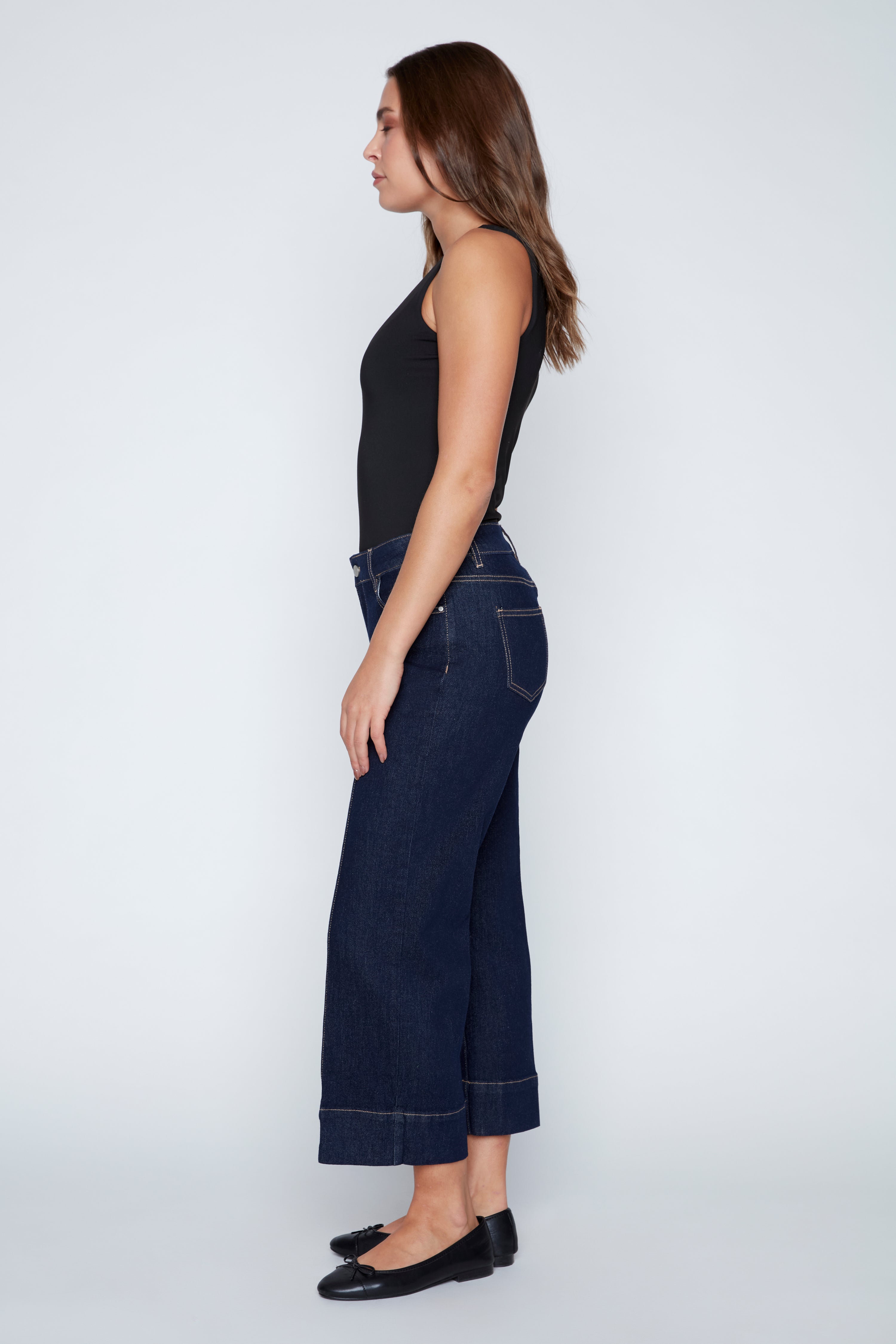 Straight leg crop jean