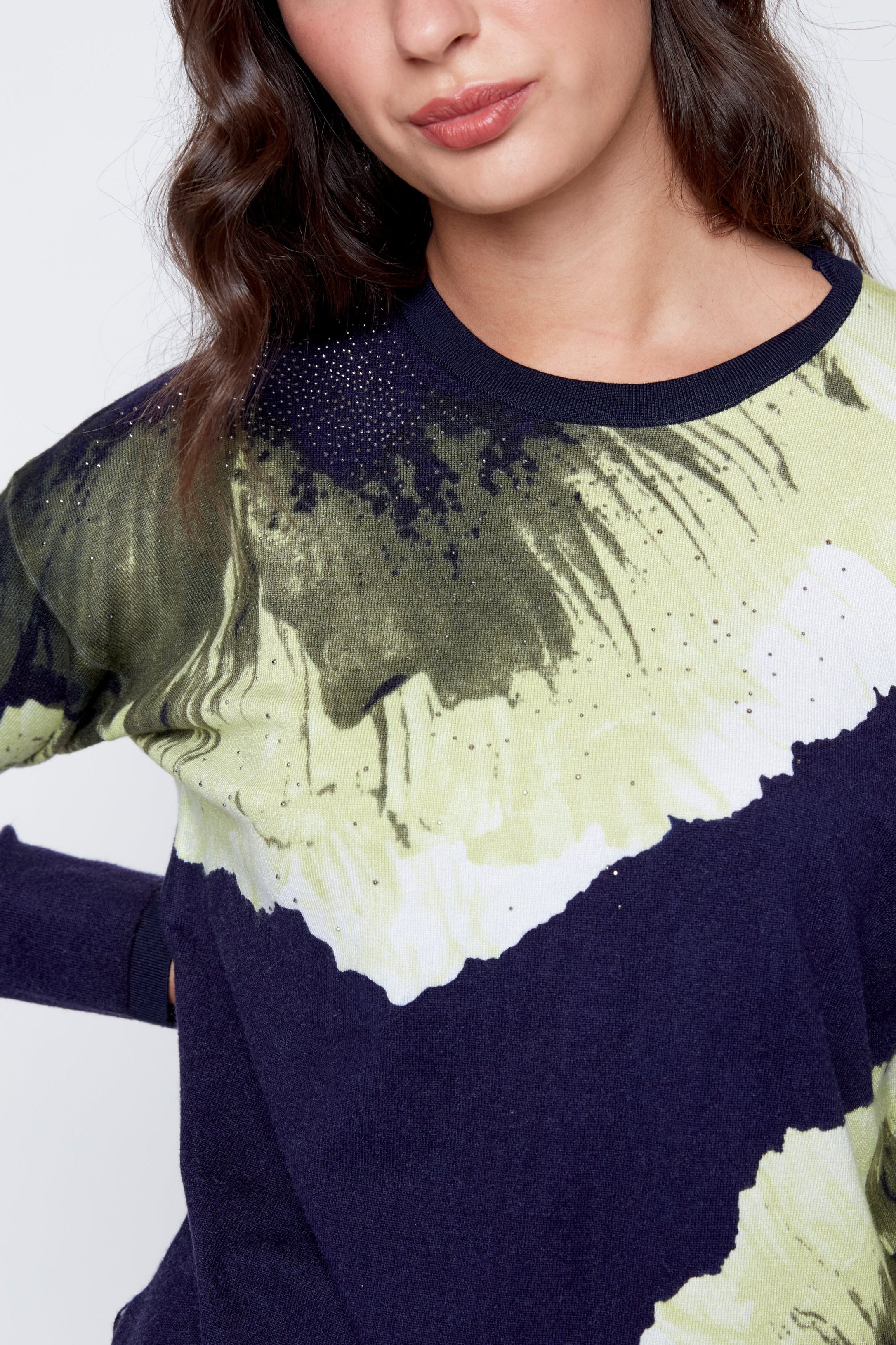 Big floral light weight knit sweater