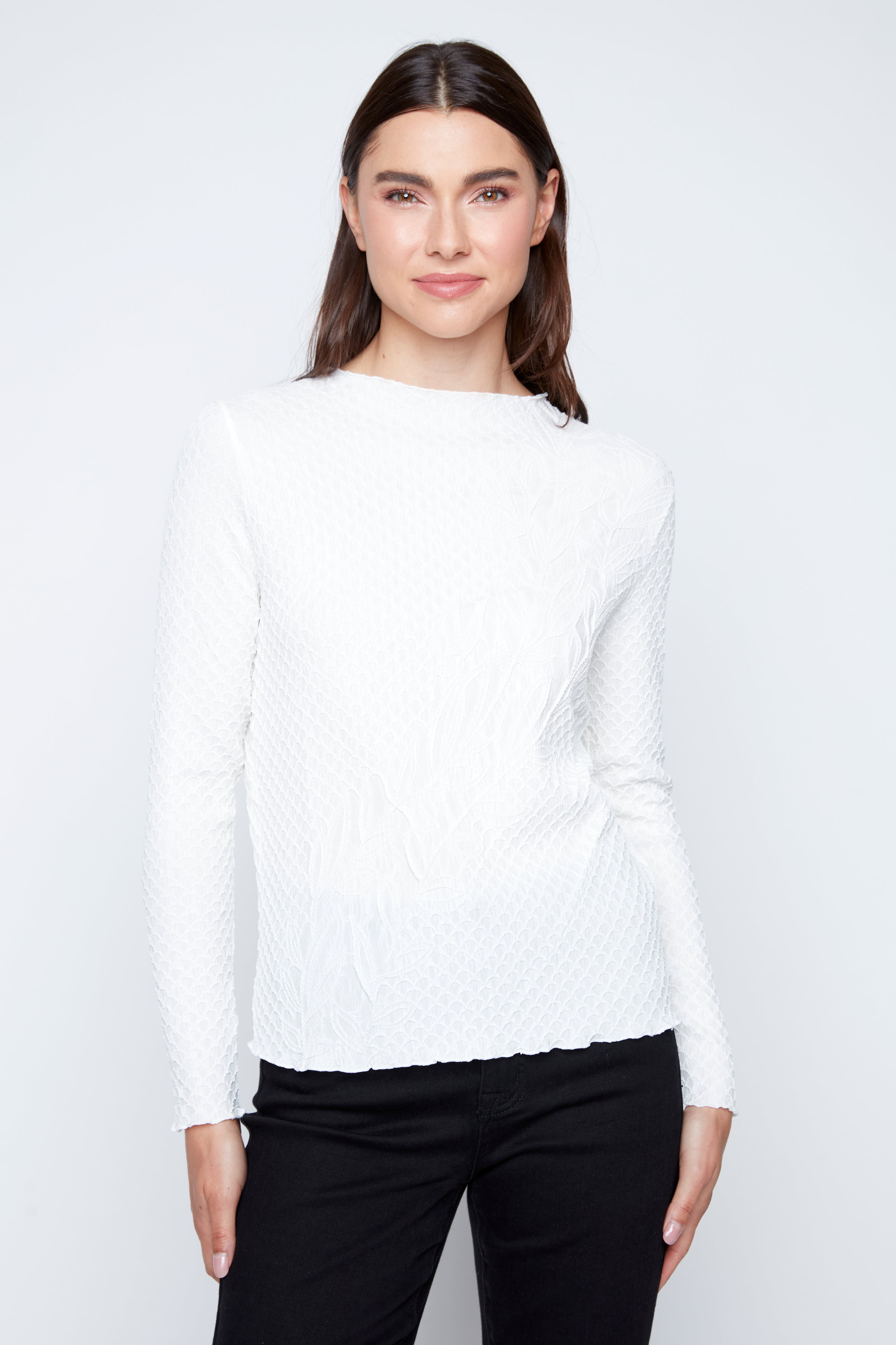 Floral pleated top
