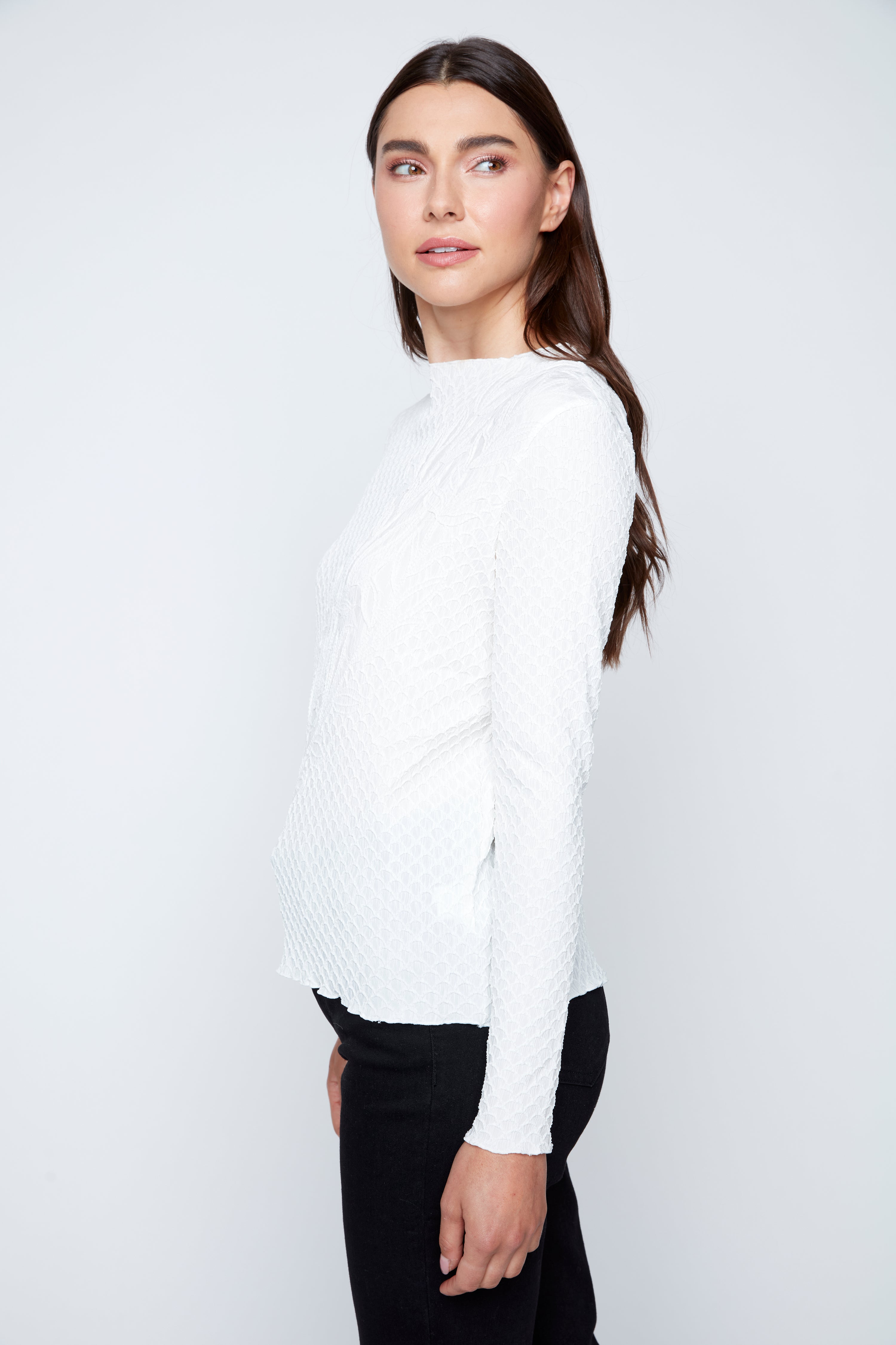Floral pleated top