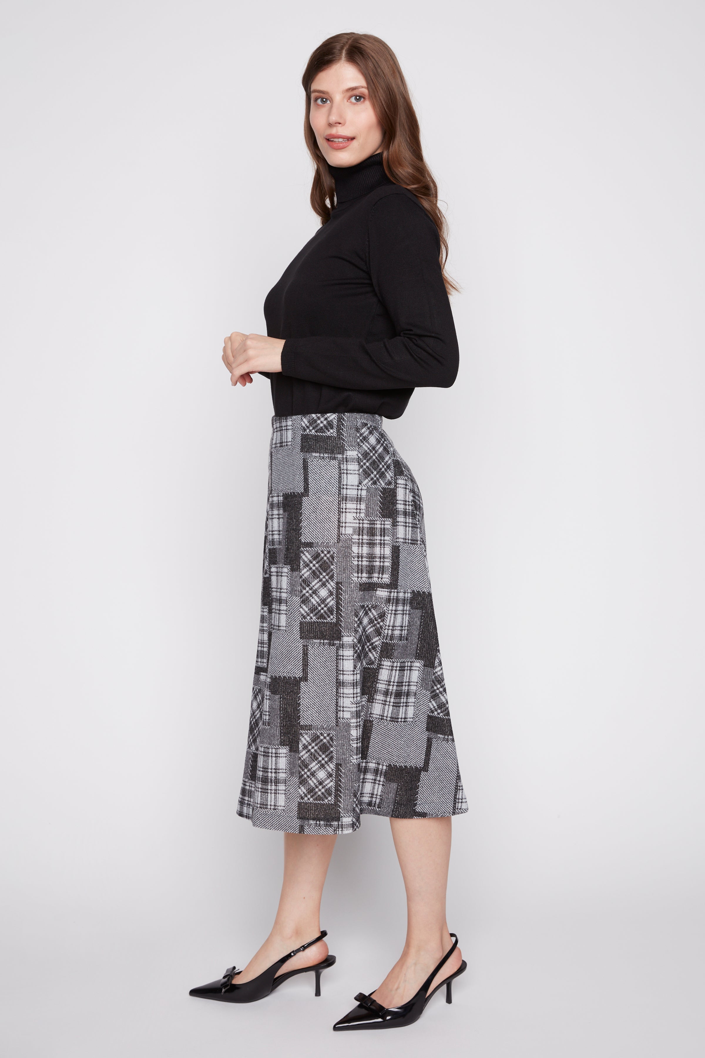 Patchwork design skirt