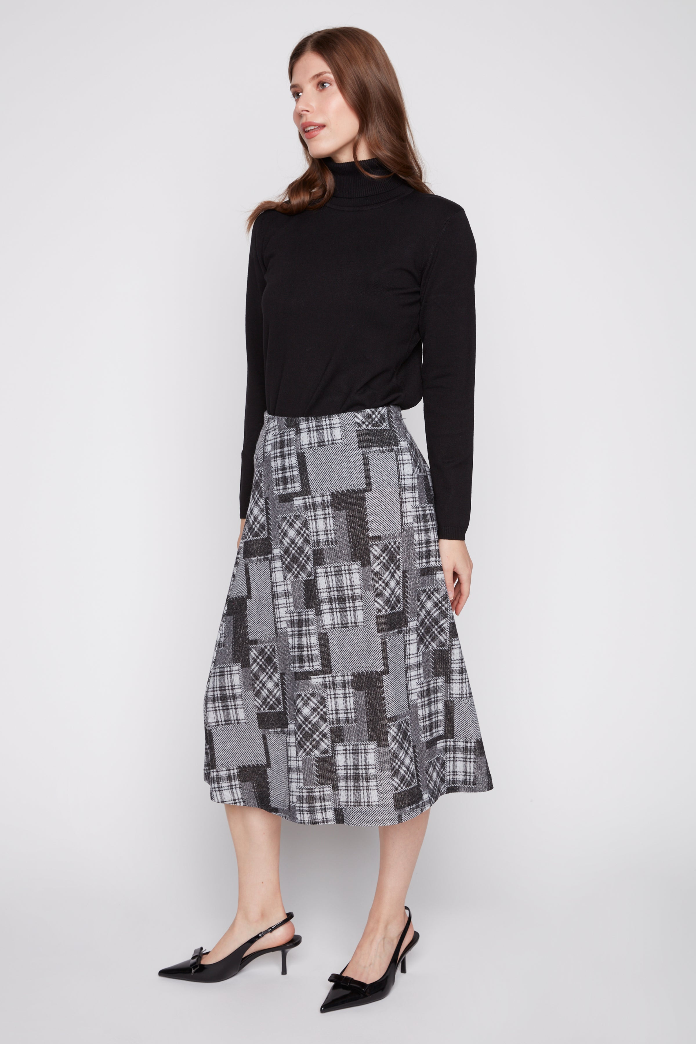 Patchwork design skirt