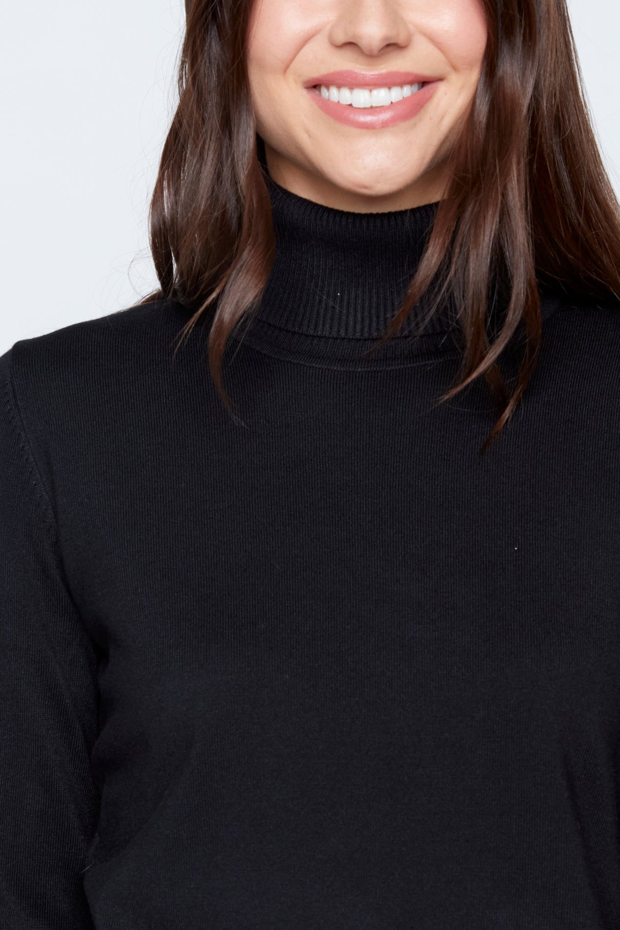 Solid turtleneck sweater