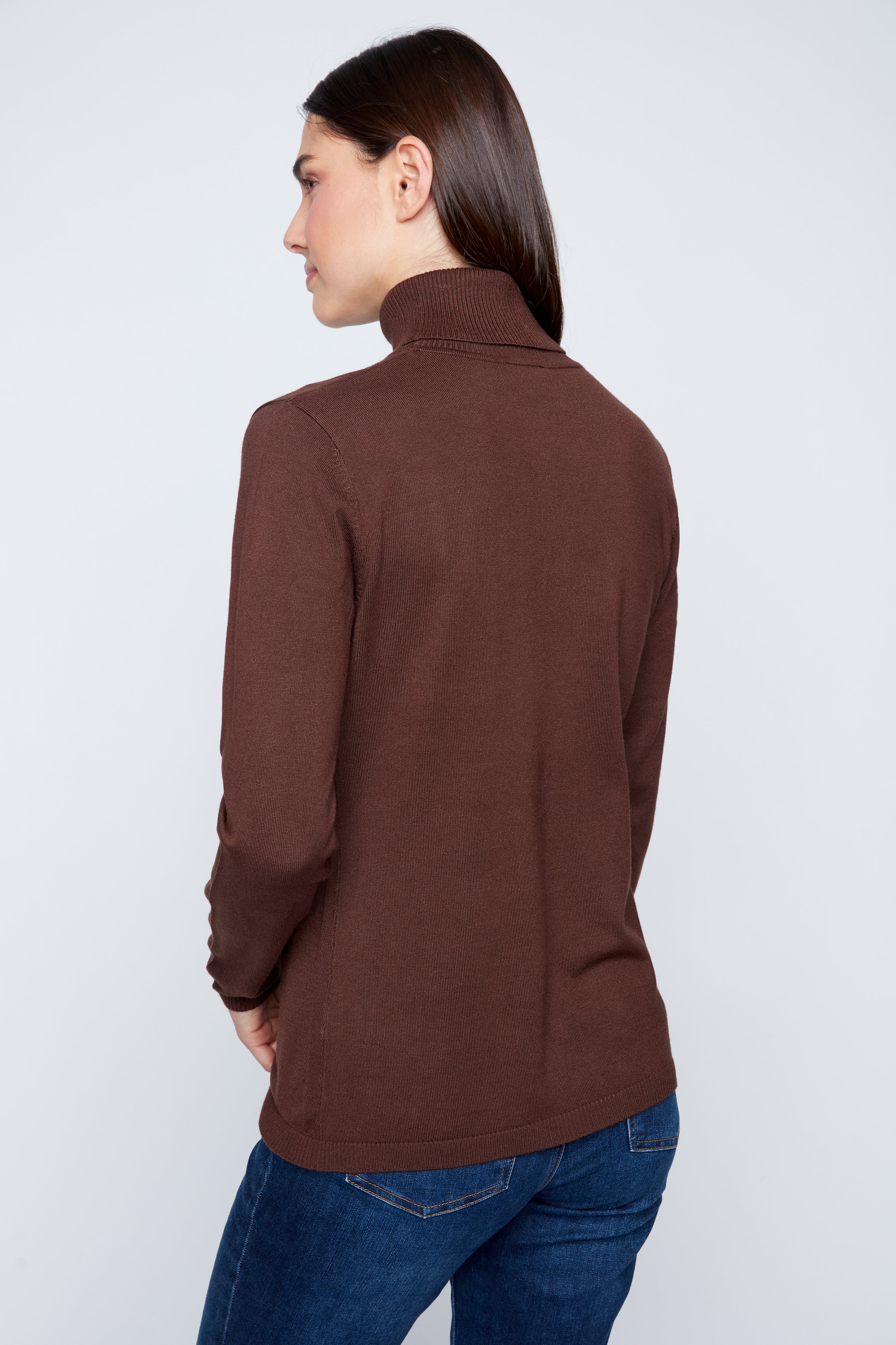 Solid turtleneck sweater