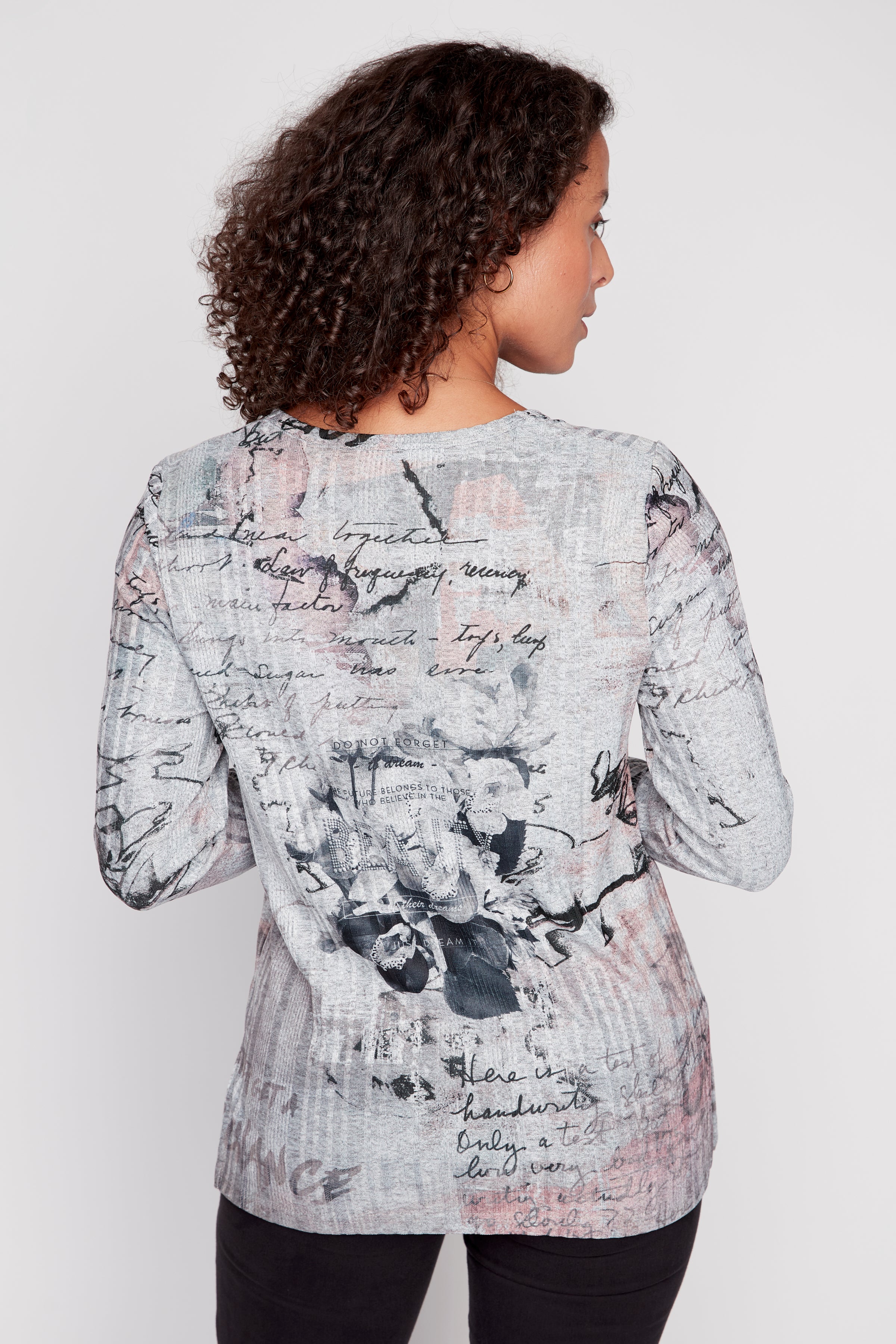 Abstract print tunic top