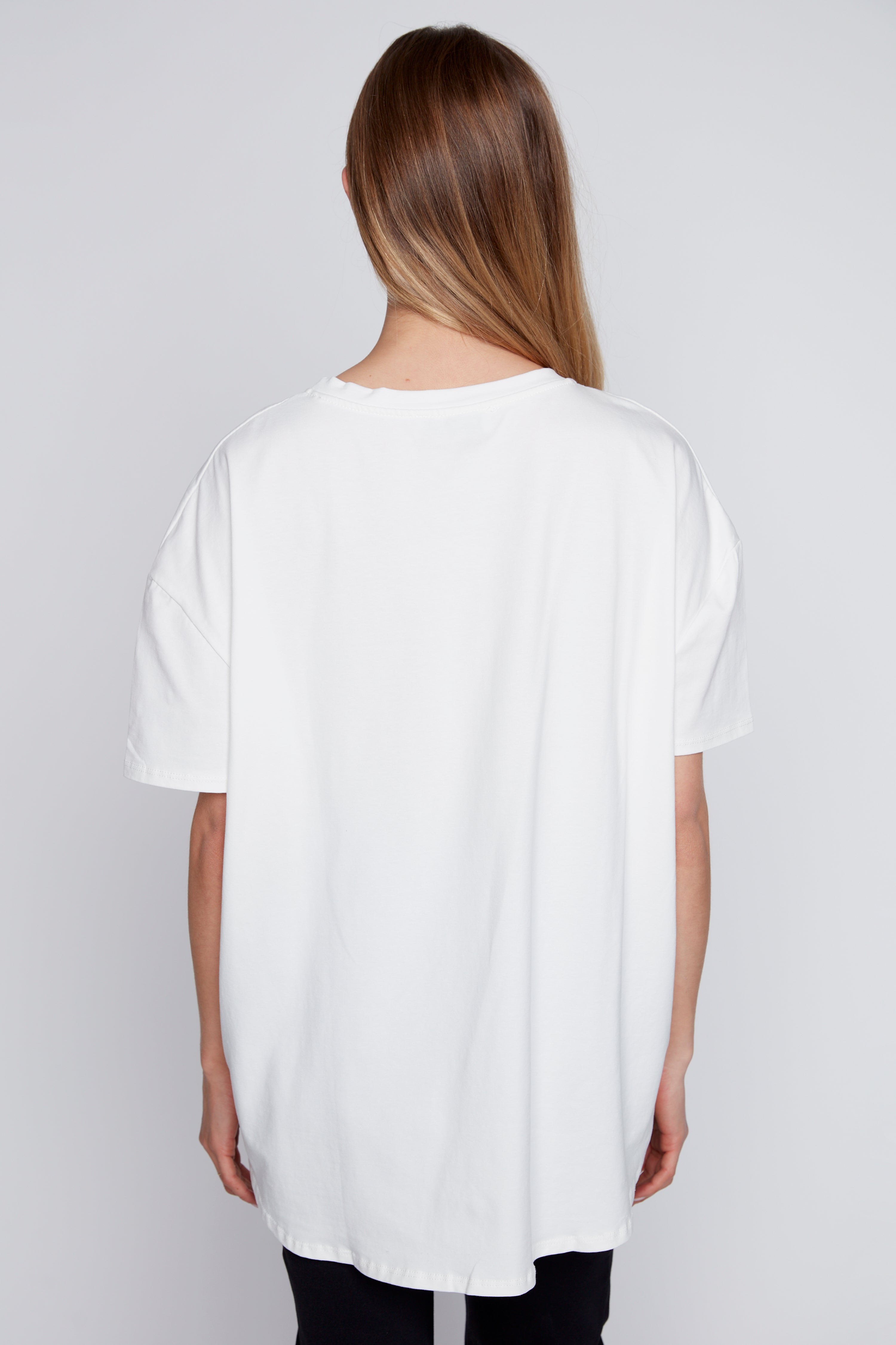 Le t-shirt en coton imprimé portrait