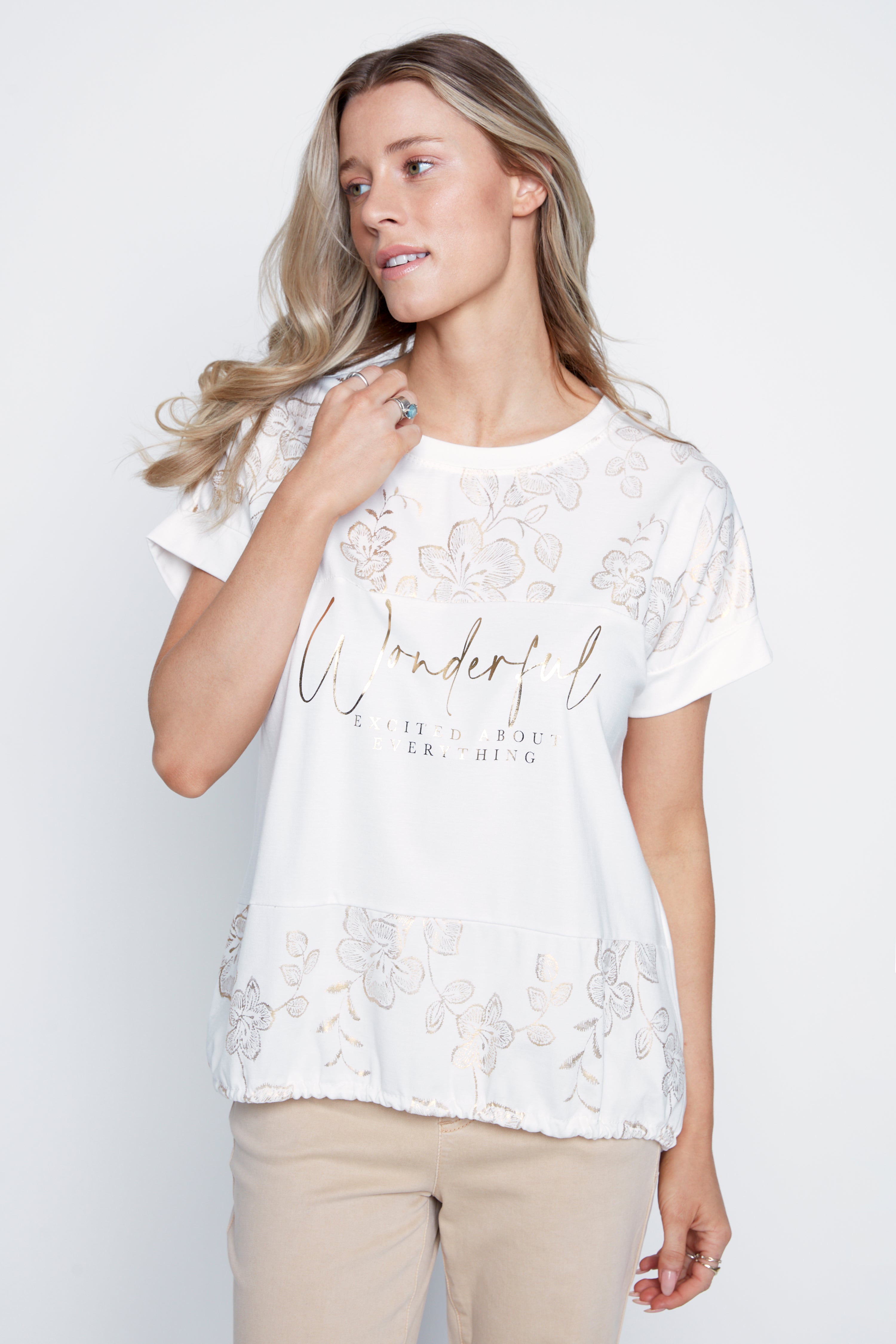 Foil border print top