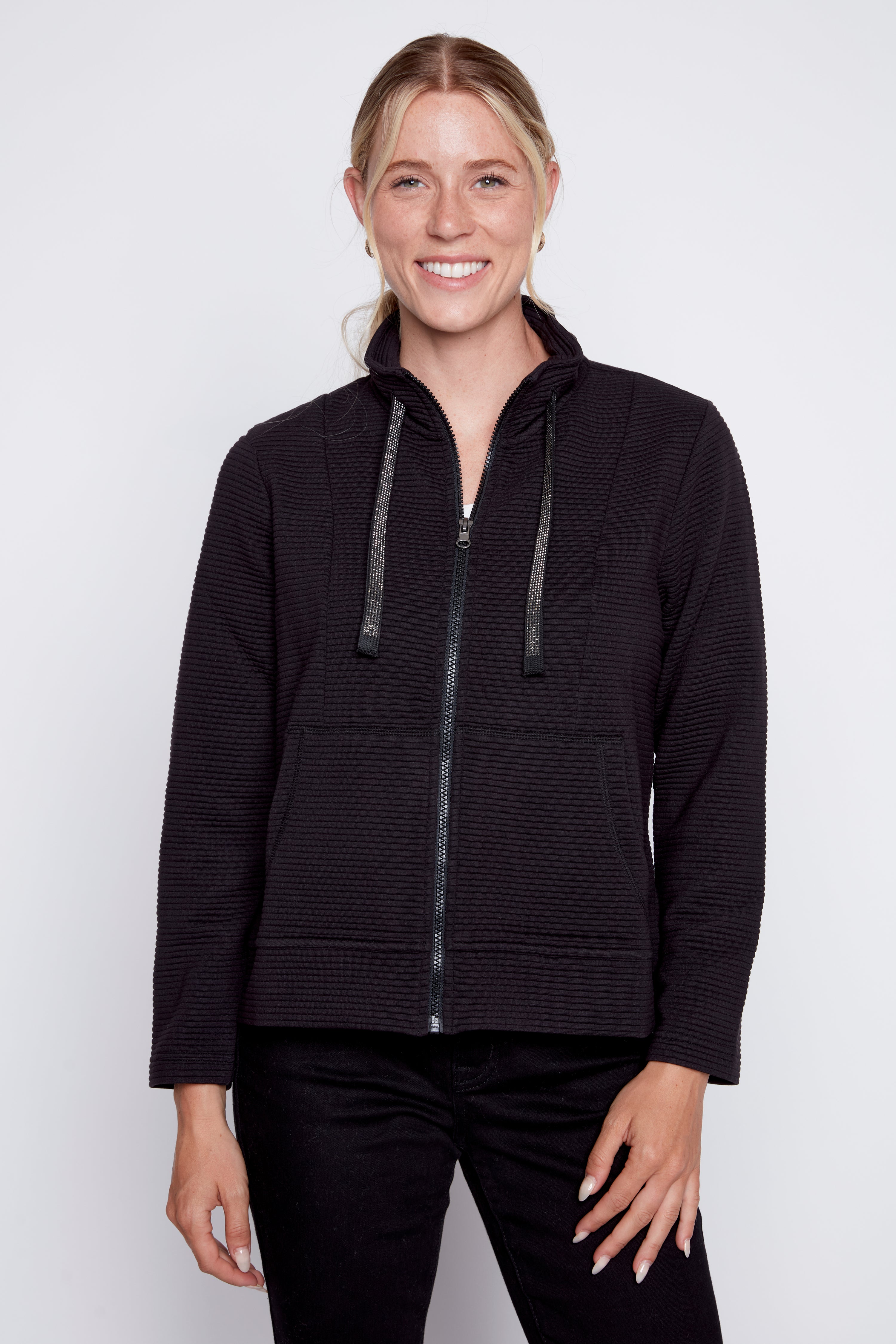Ottoman knit jacket