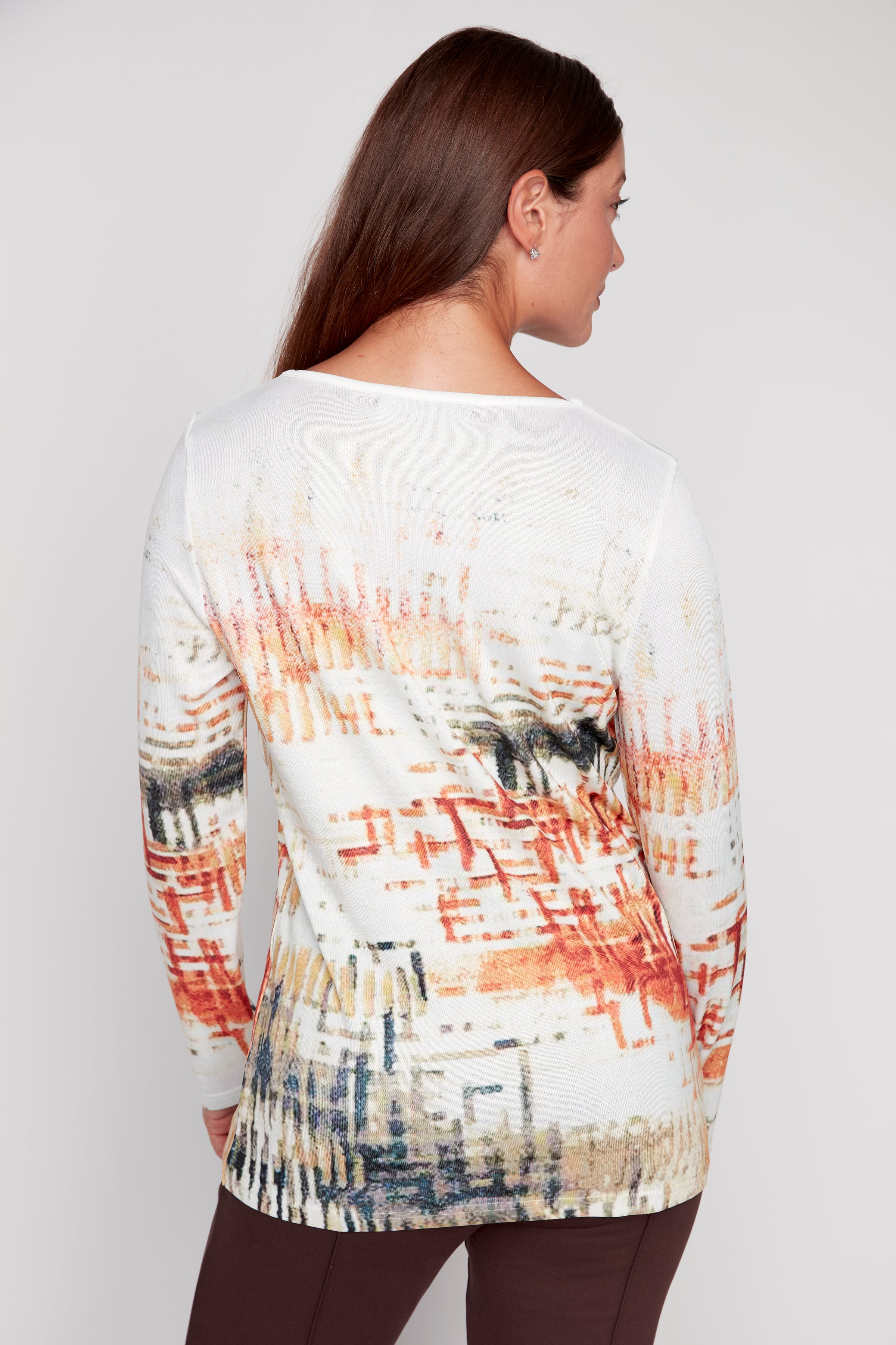 Abstract design knit top