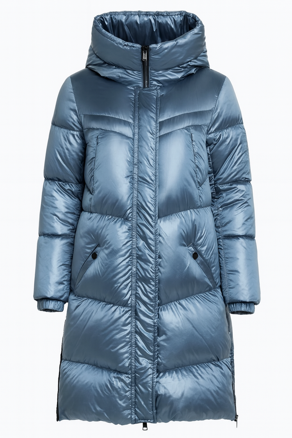 Iridescent quilt puffer jacket