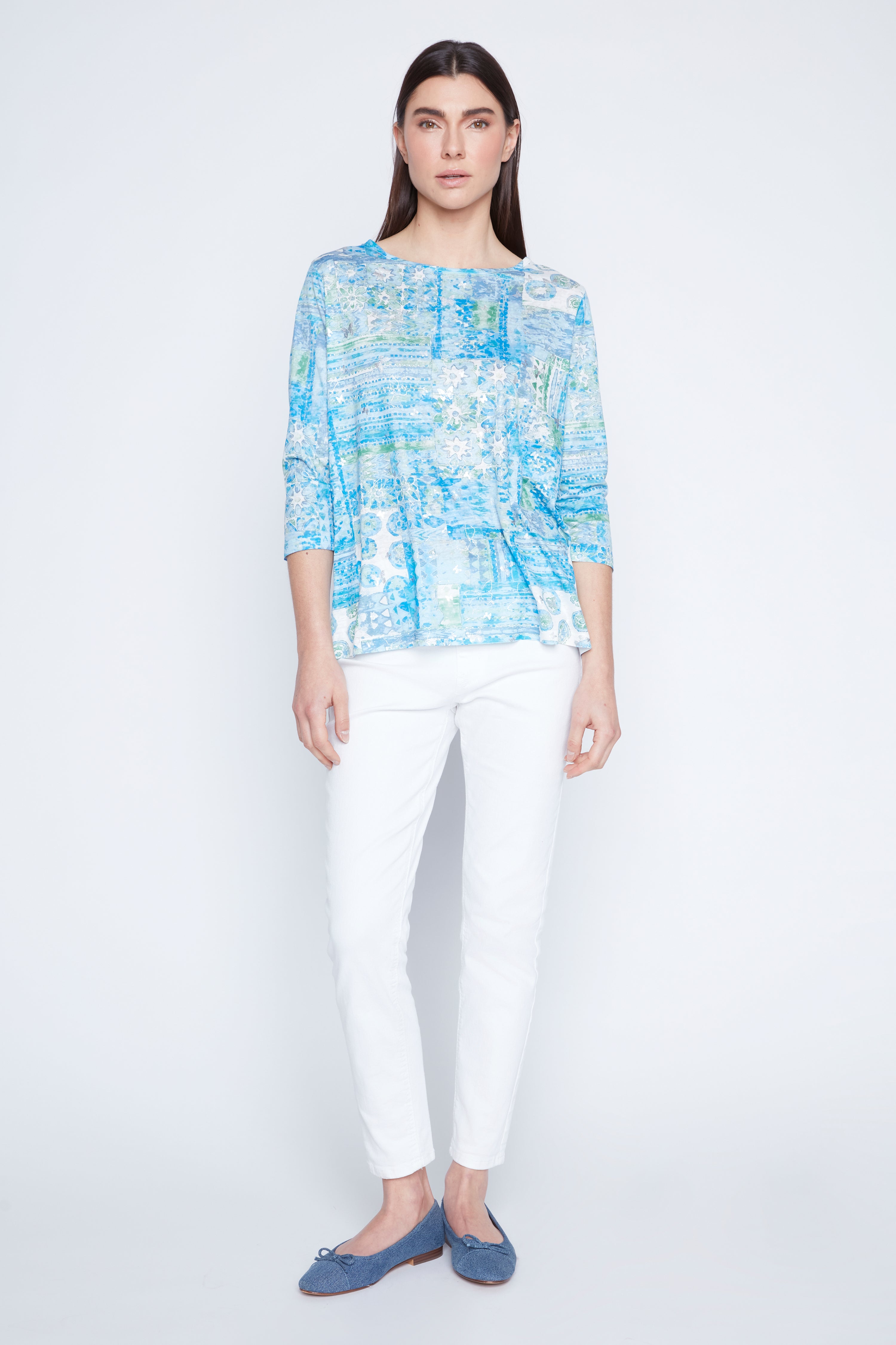 Floral burn out t-shirt