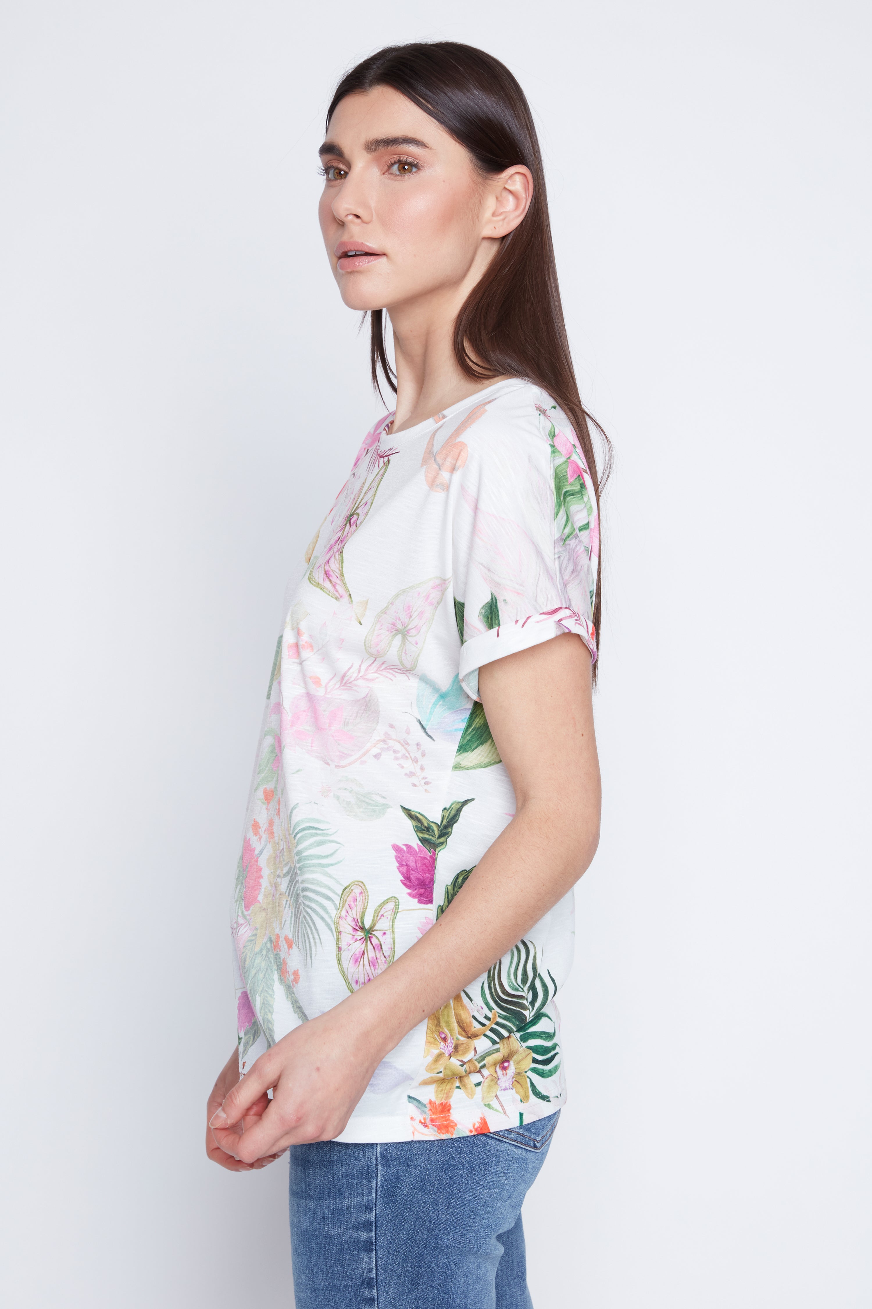 Tropical print t-shirt