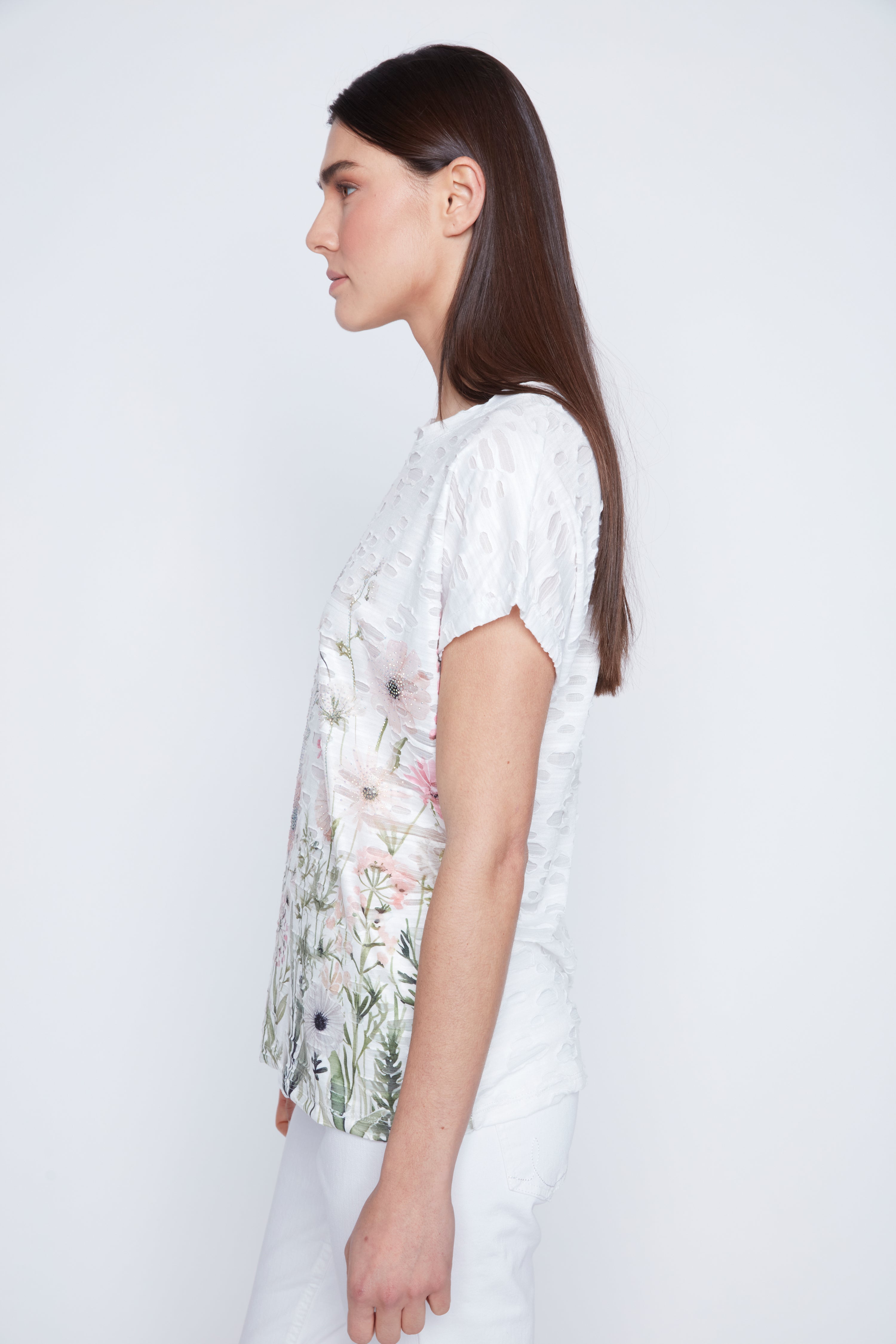 Burnout floral border top