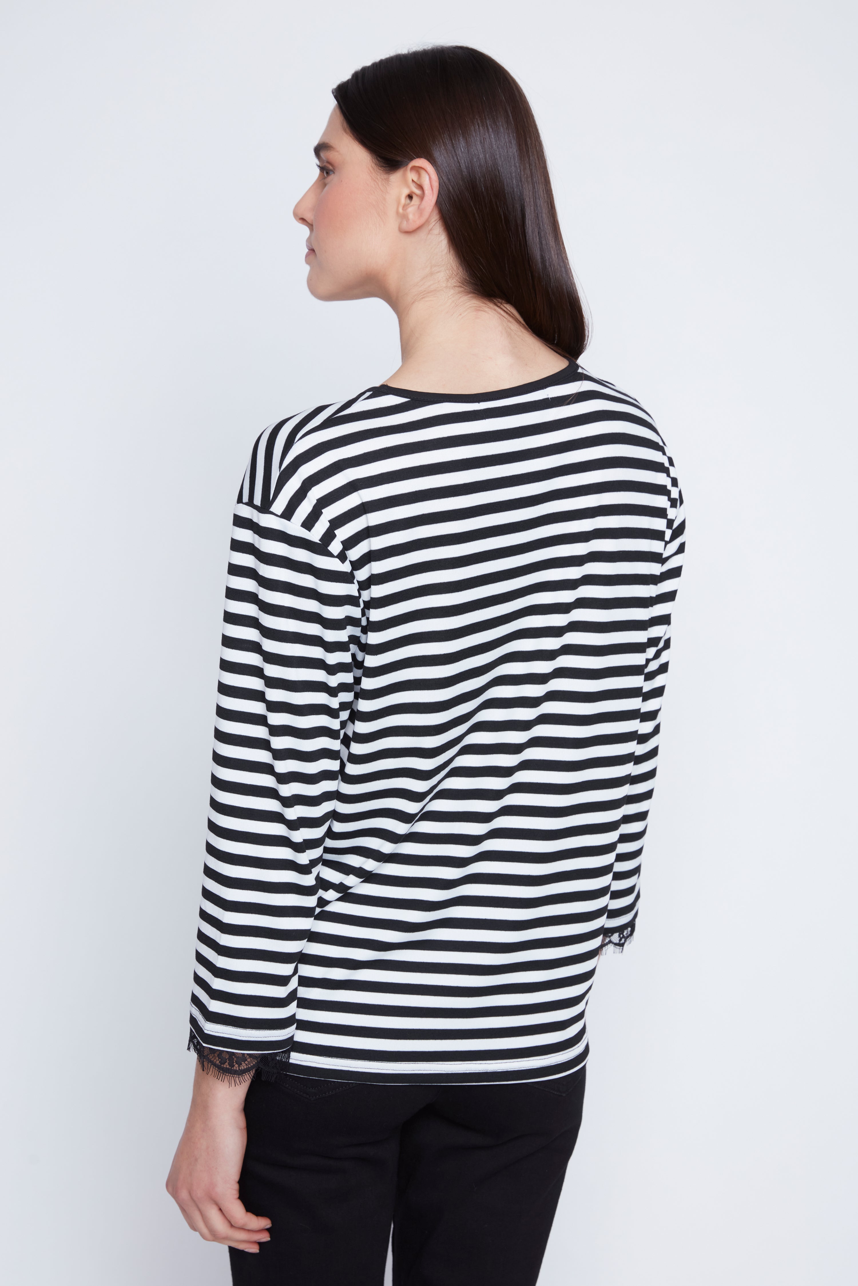 Lace trim Paris t-shirt