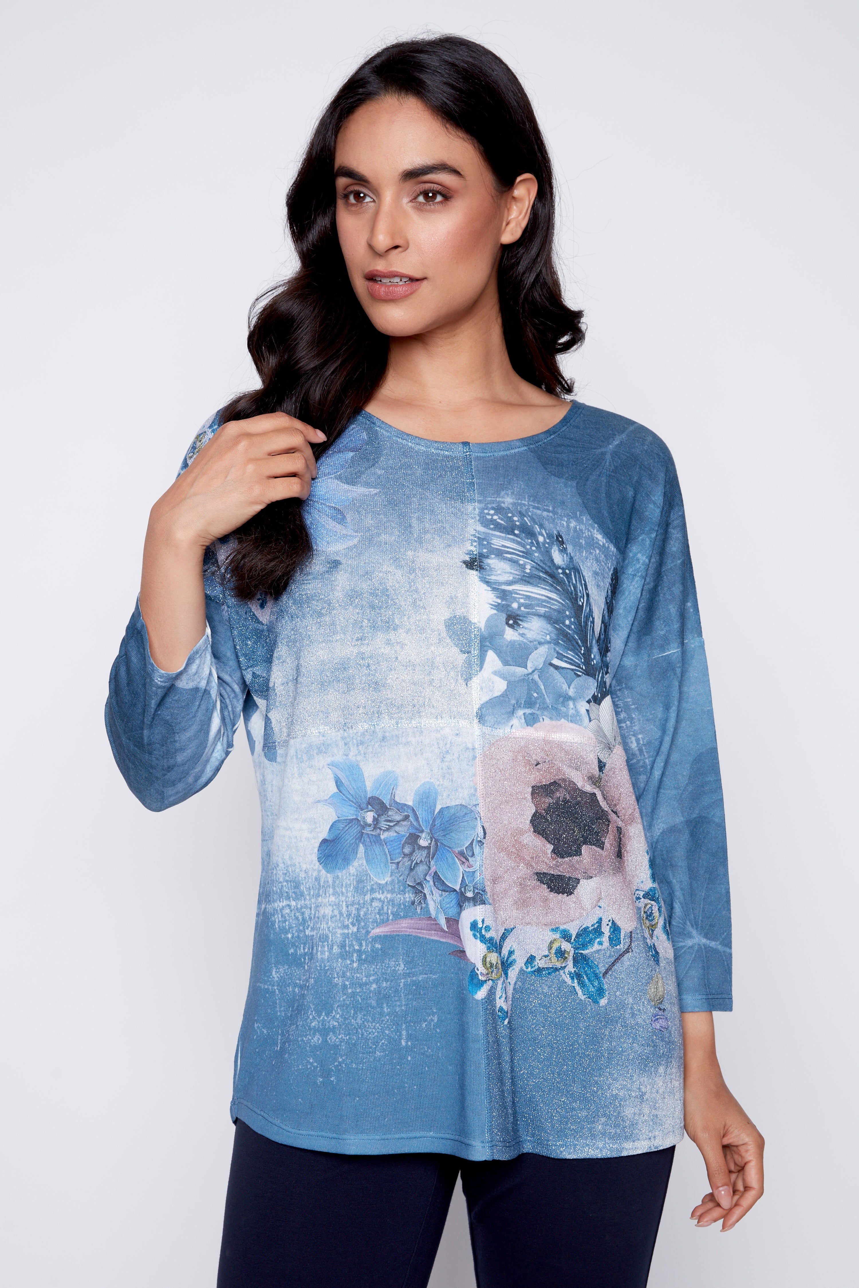 Floral print tunic