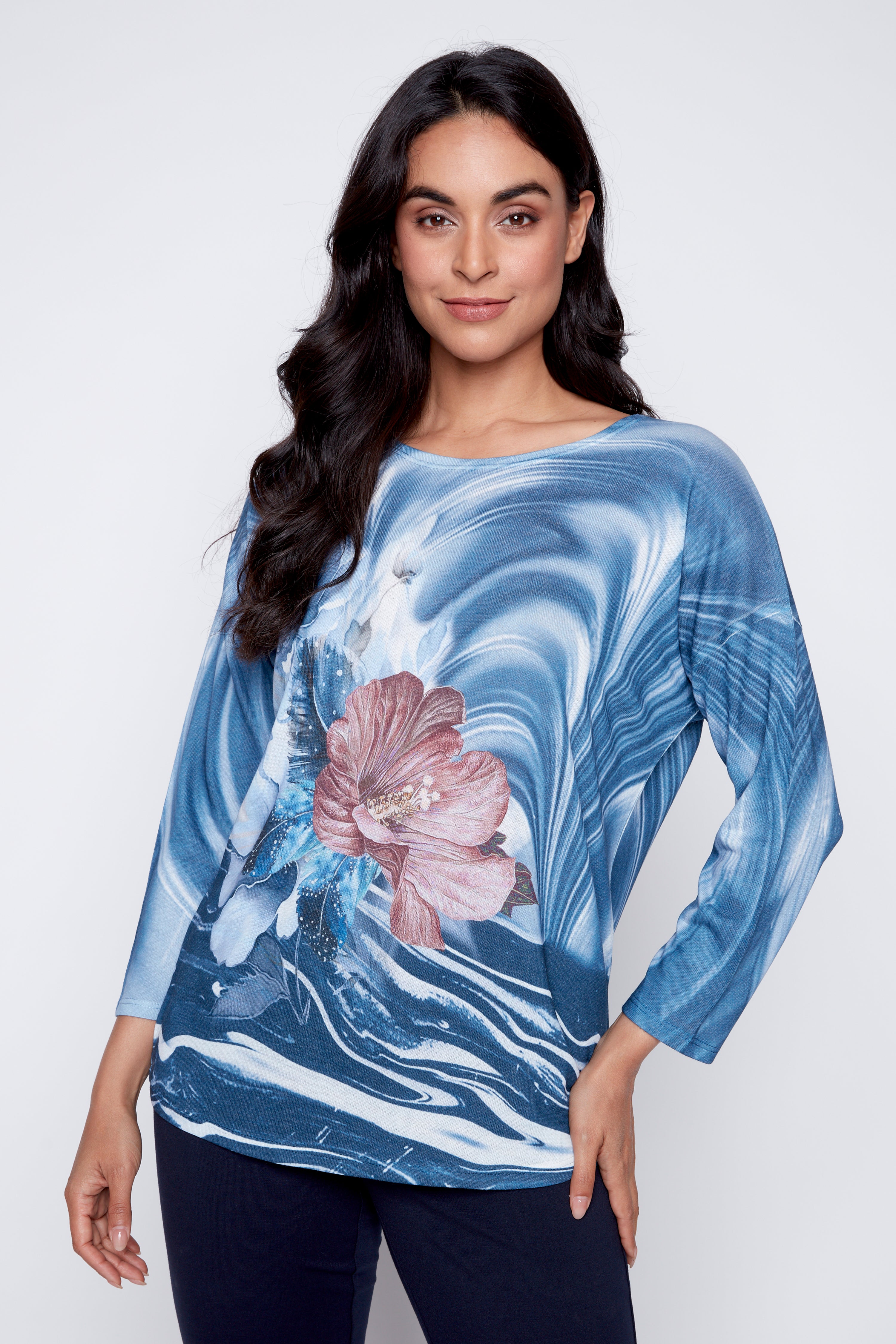 Floral knit top
