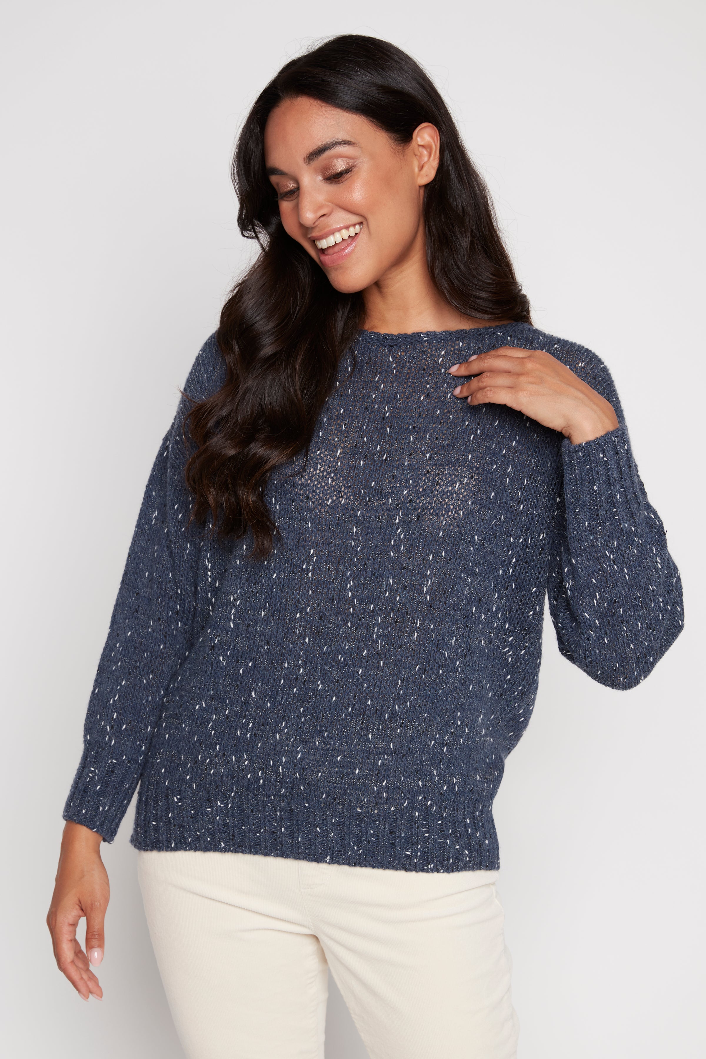 Speckled wool blend sweater