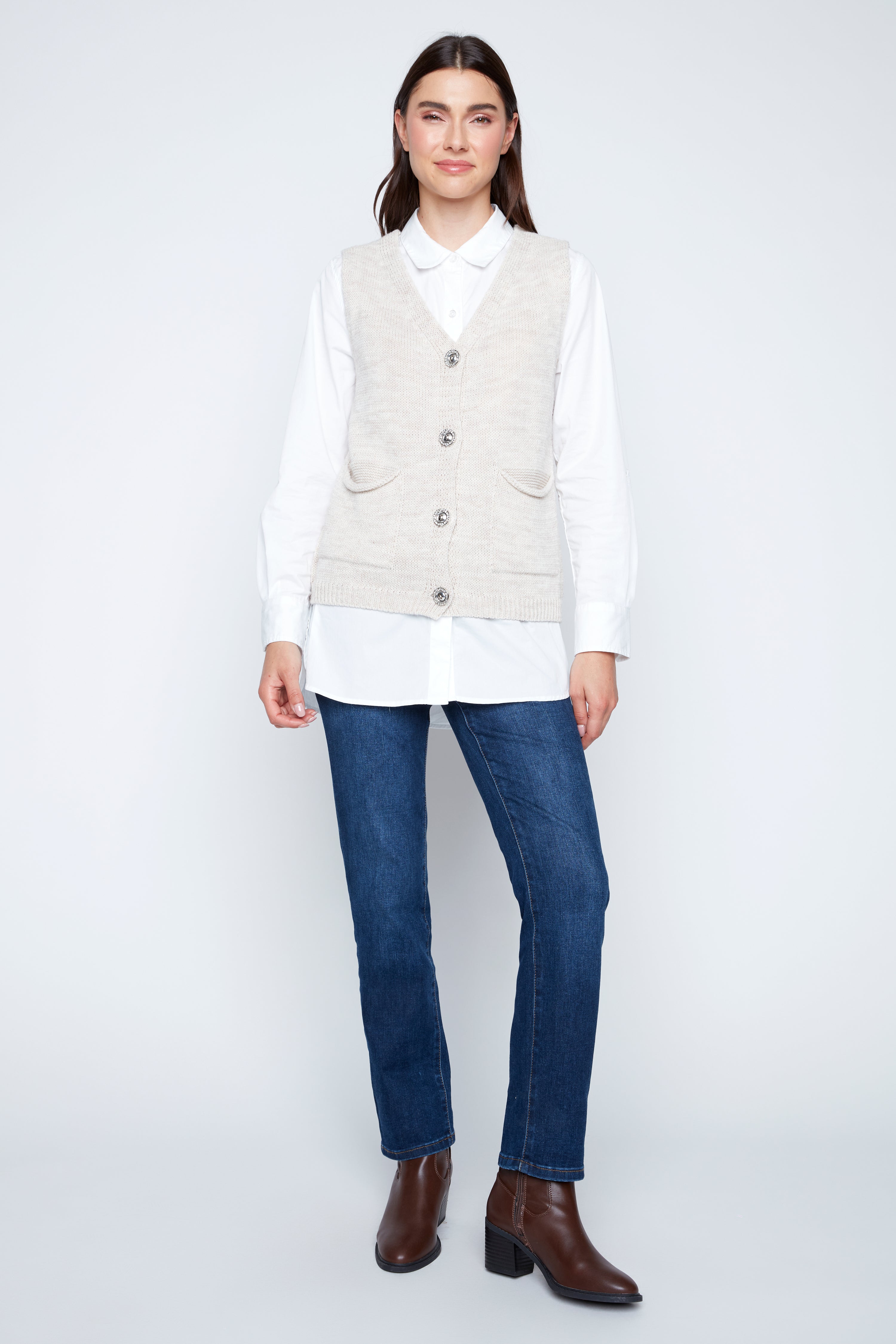 Button front vest