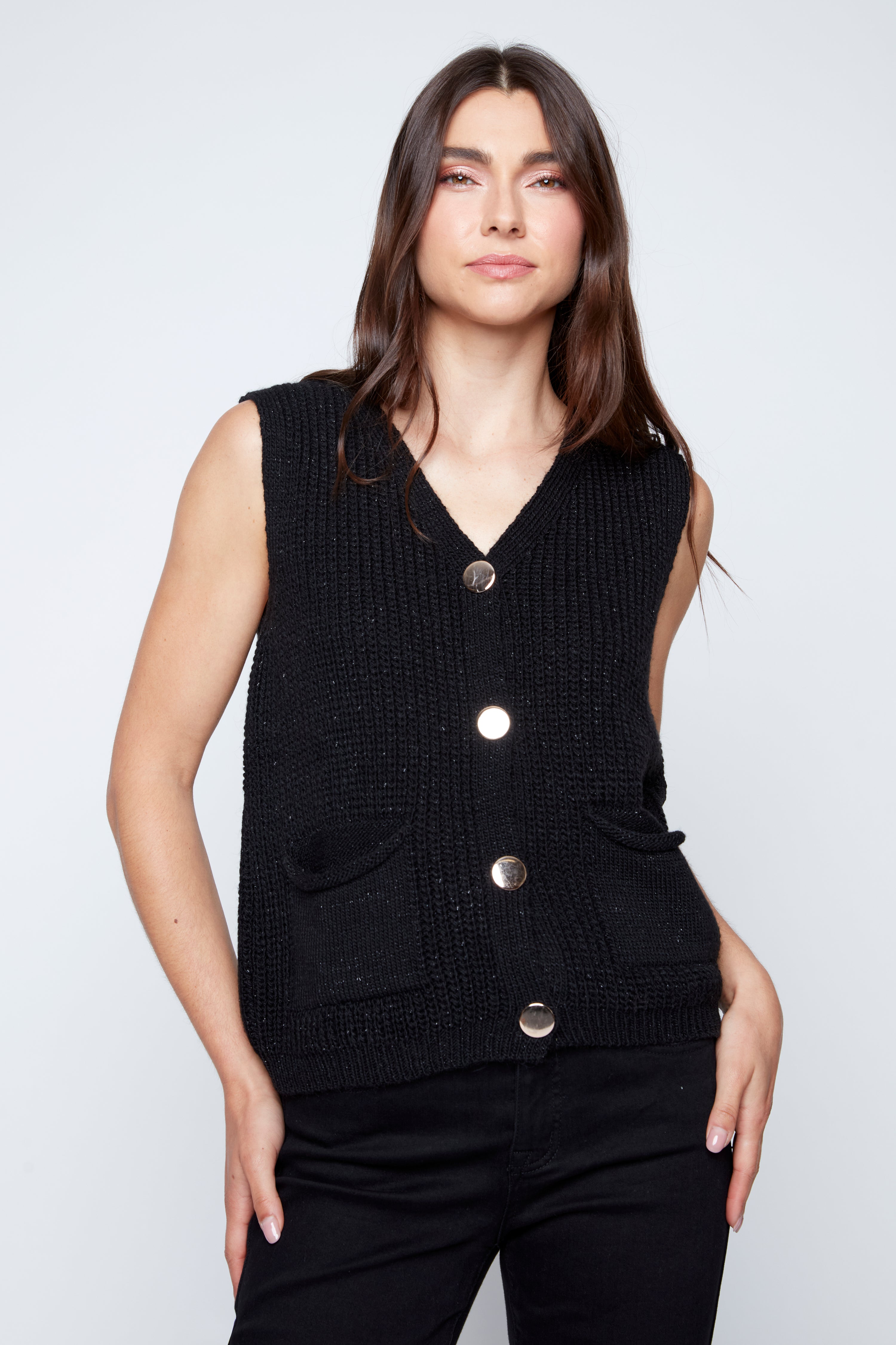 Le gilet pull avec poches