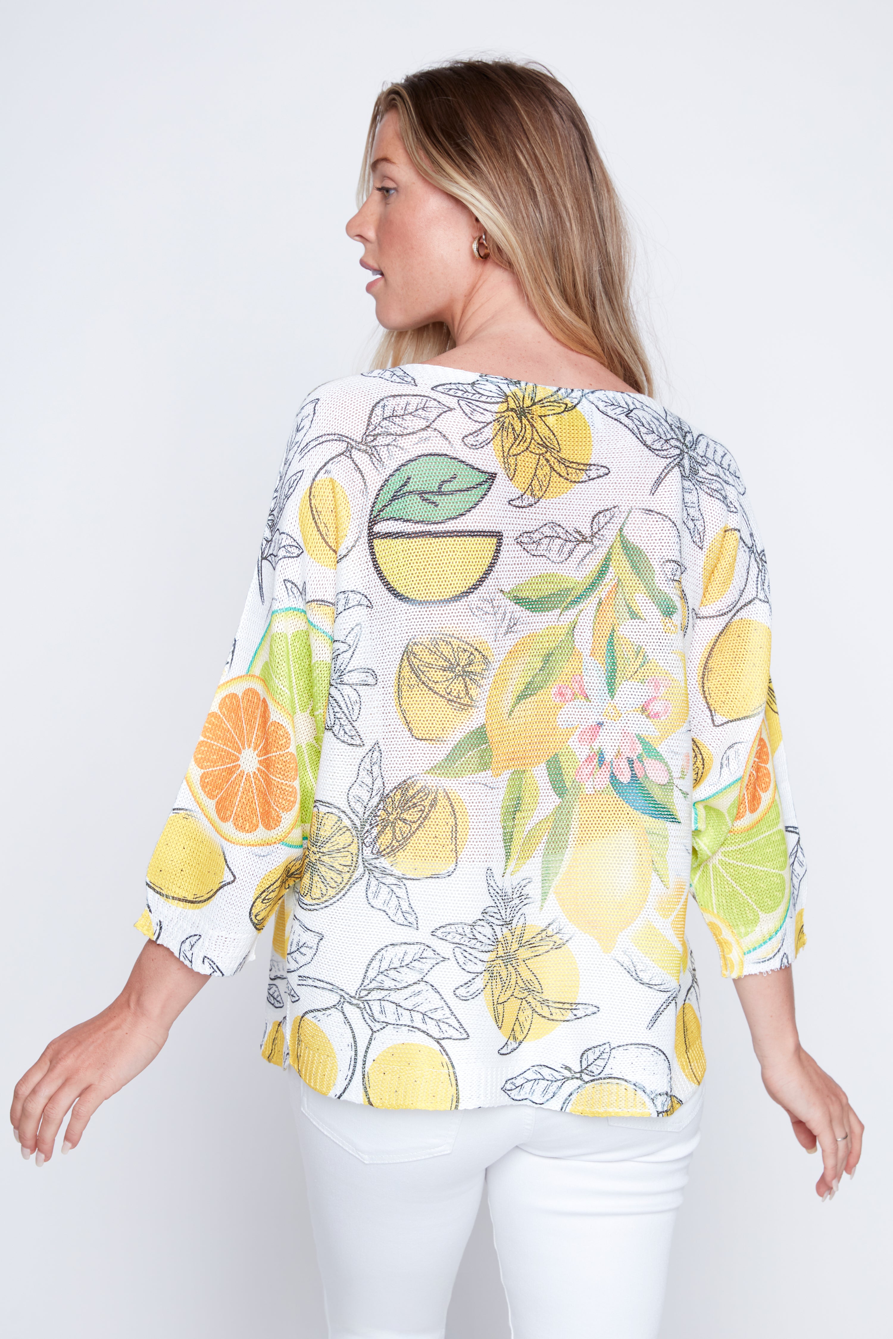 Le pull  à imprimé citron
