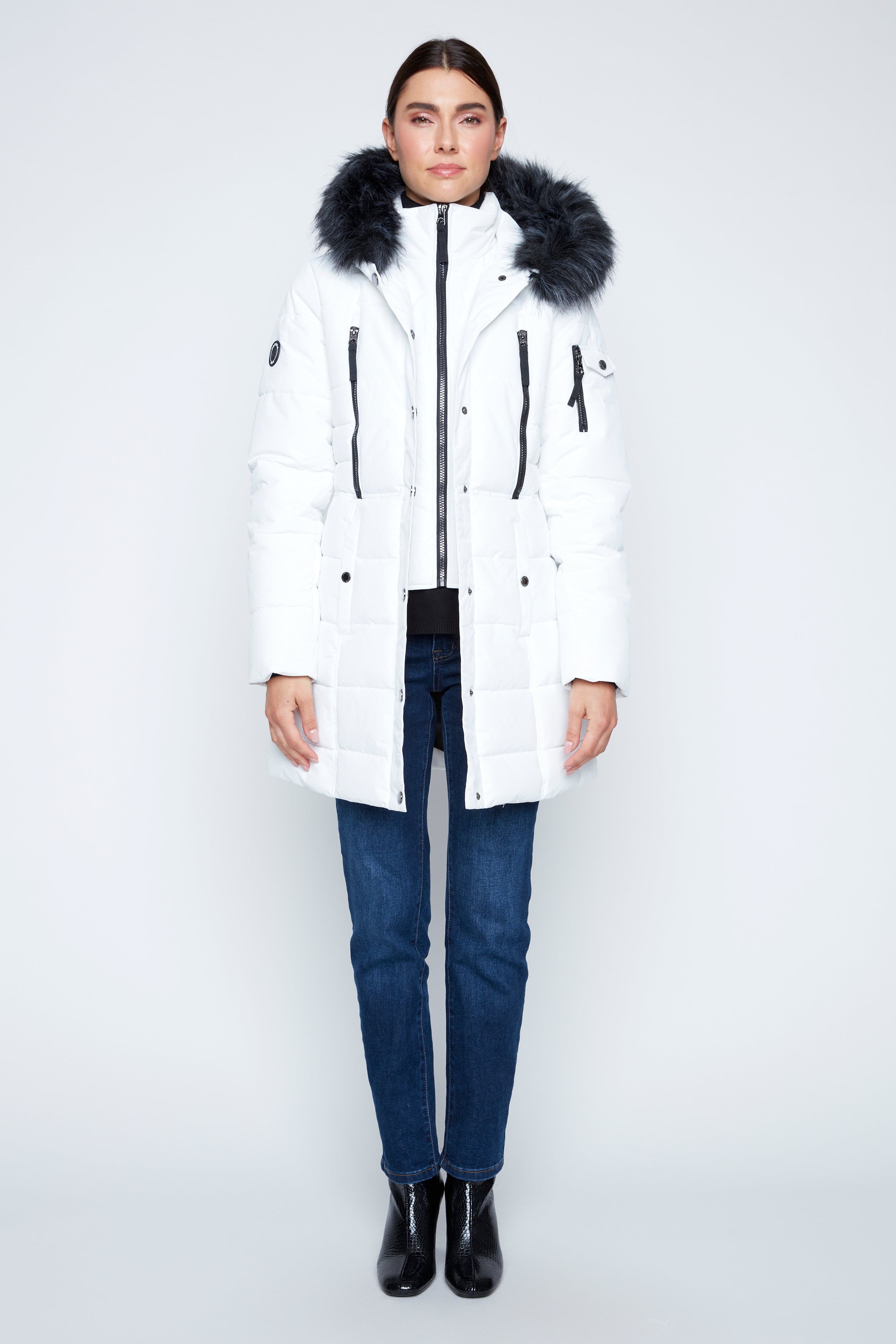 Fur hood puffer jacket
