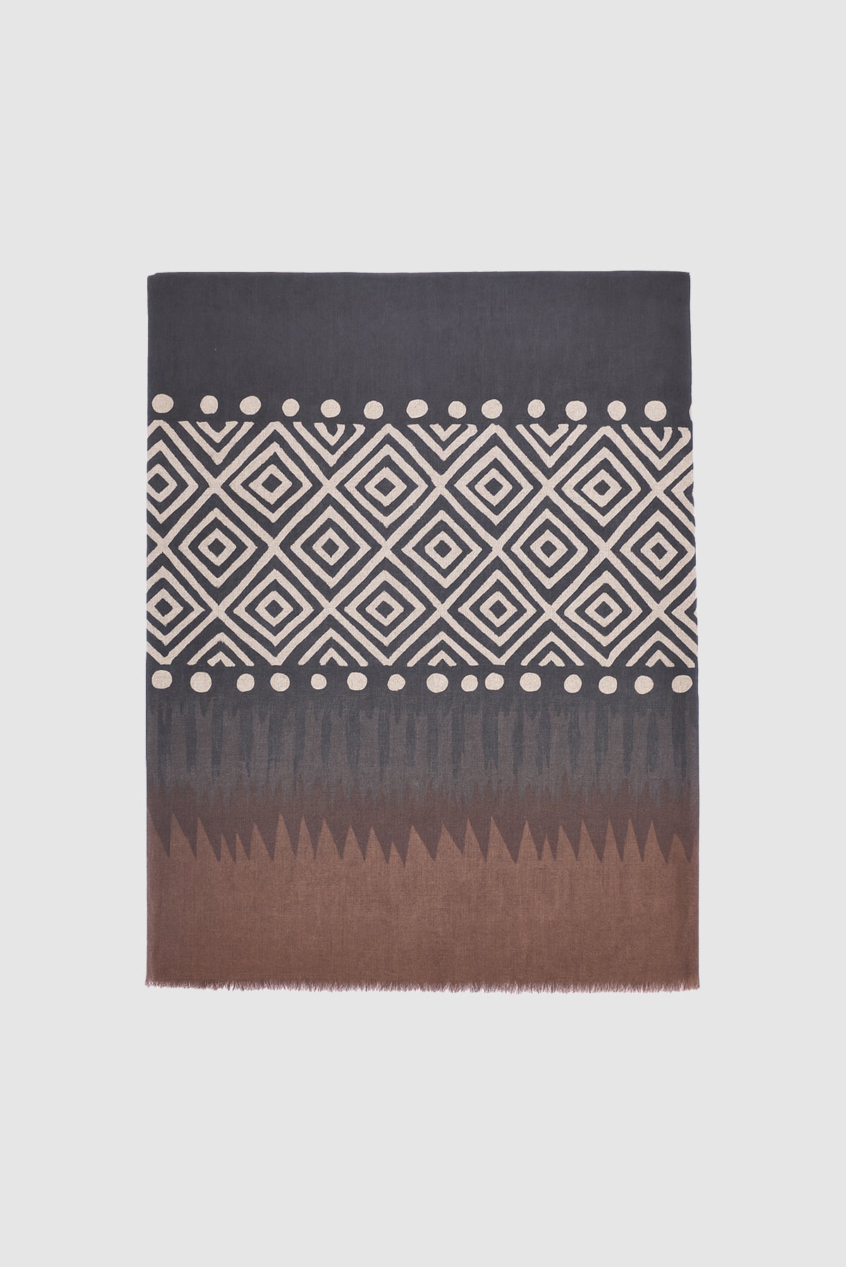 Aztec border print scarf