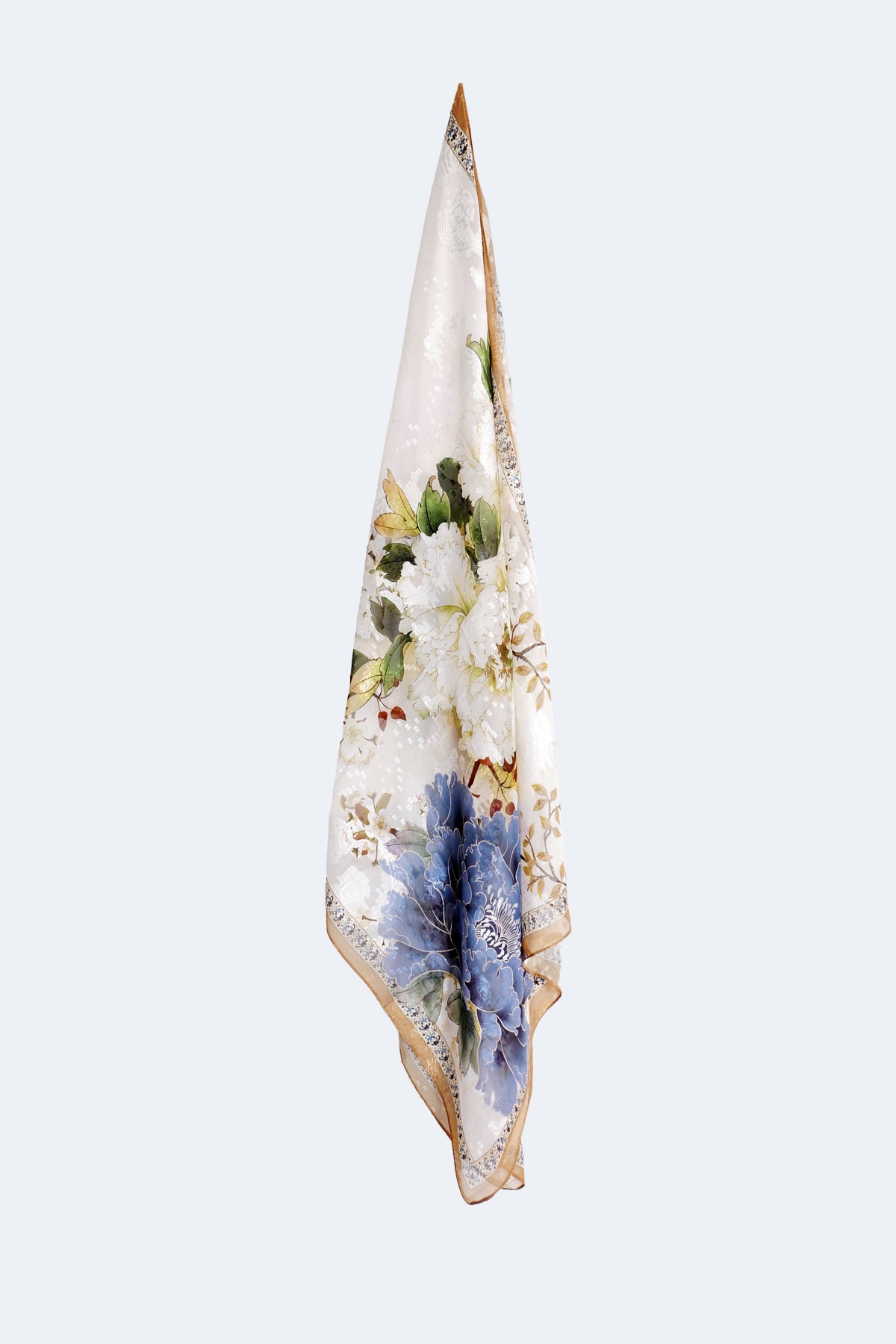 L'écharpe jacquard à motif  floraux multiples