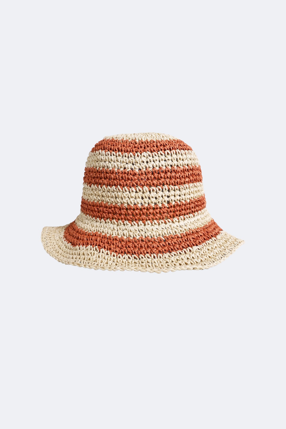 Le chapeau de soleil rayé pliable
