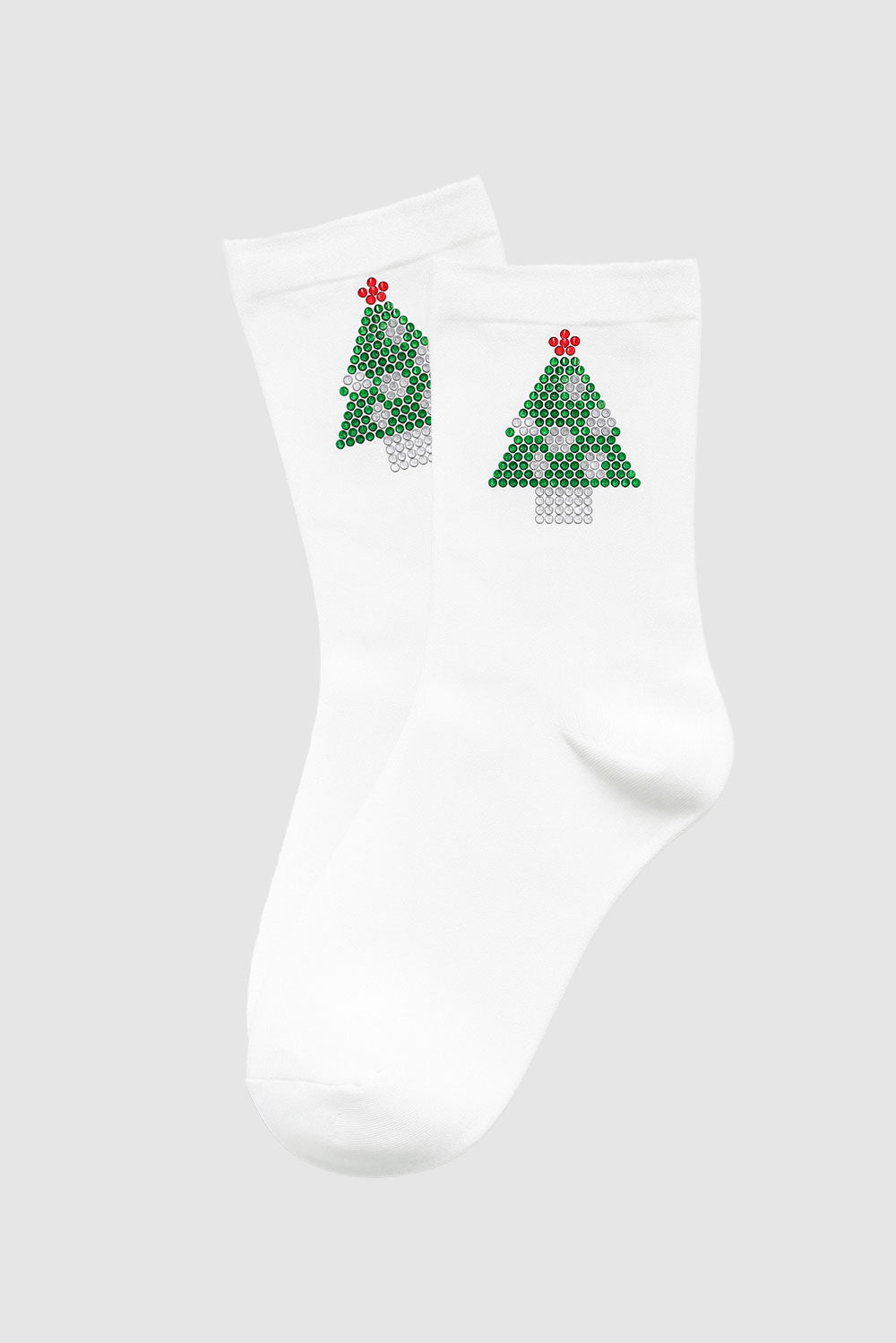 Sparkly Xmas tree socks